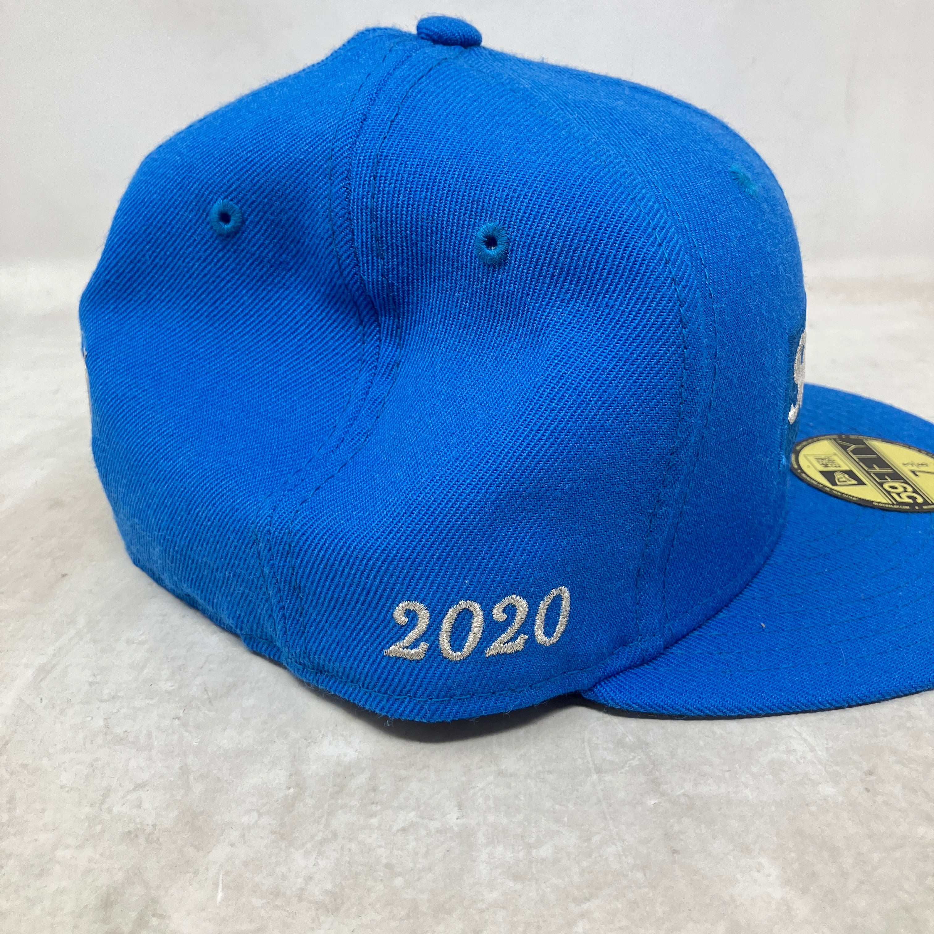 Supreme $1M Metallic Box Logo New Era Light Blue