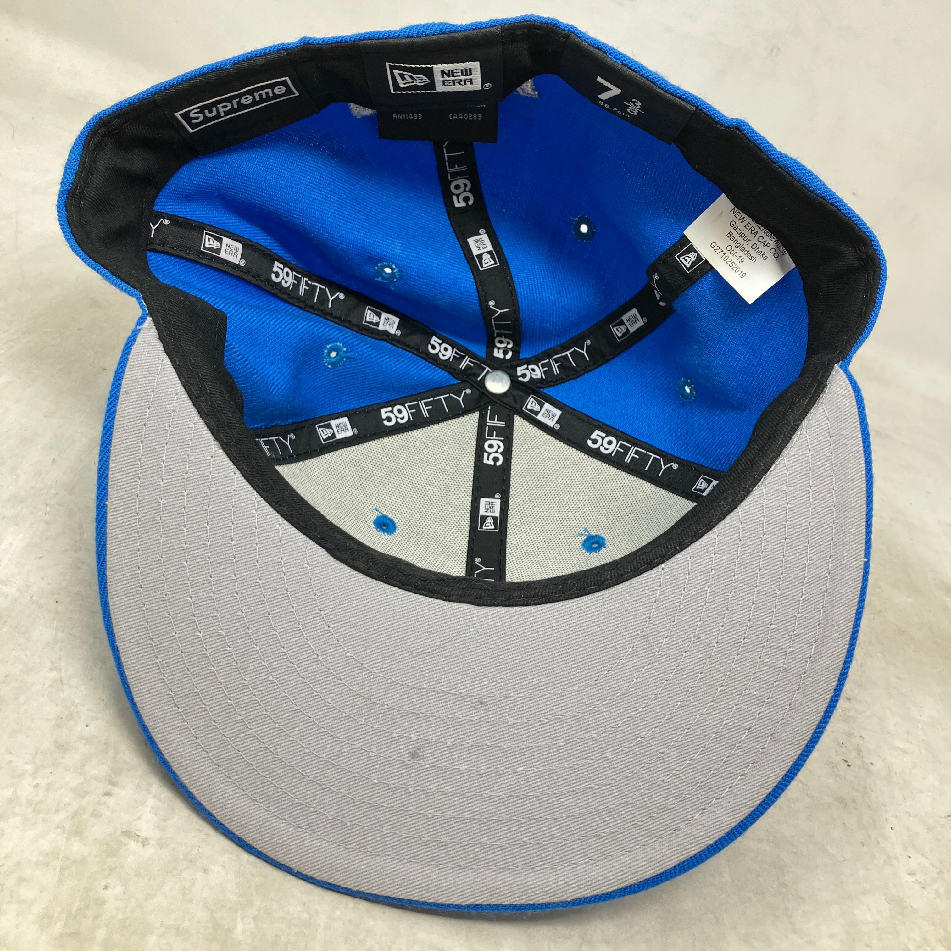 Supreme $1M Metallic Box Logo New Era Light Blue