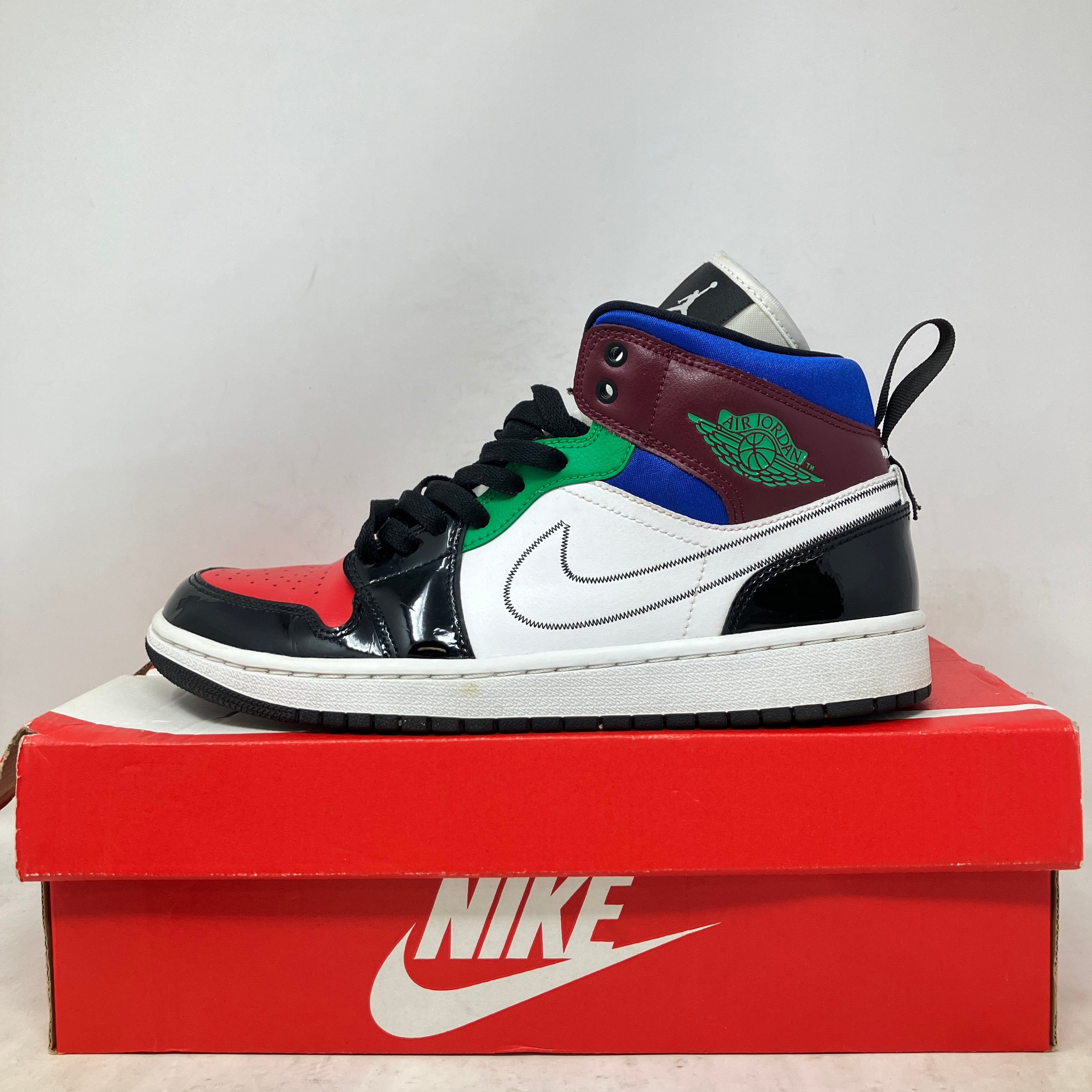 Jordan 1 Mid SE Black White Multi-Color (Women's)