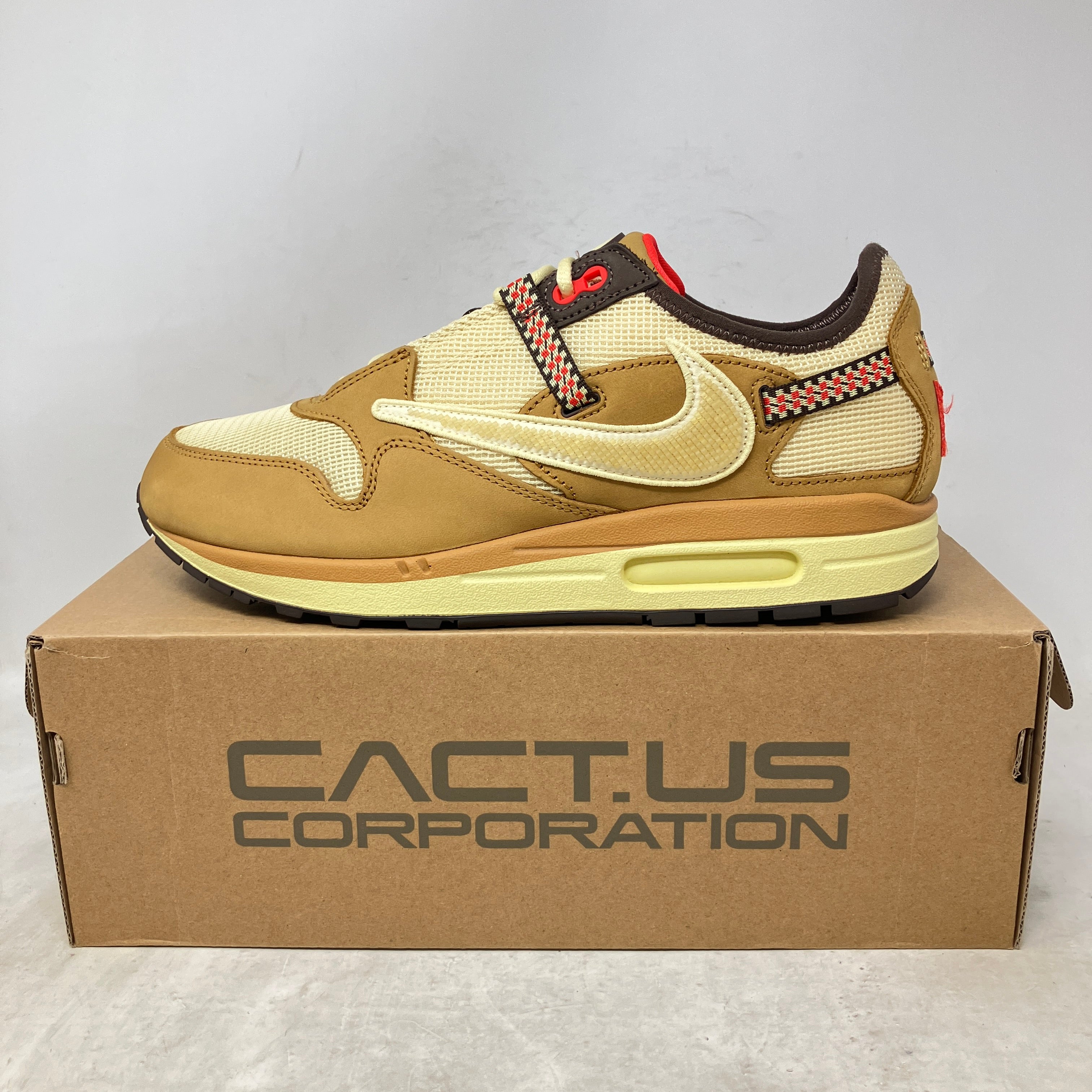 Nike Air Max 1 Travis Scott Cactus Jack Wheat Lemon Drop