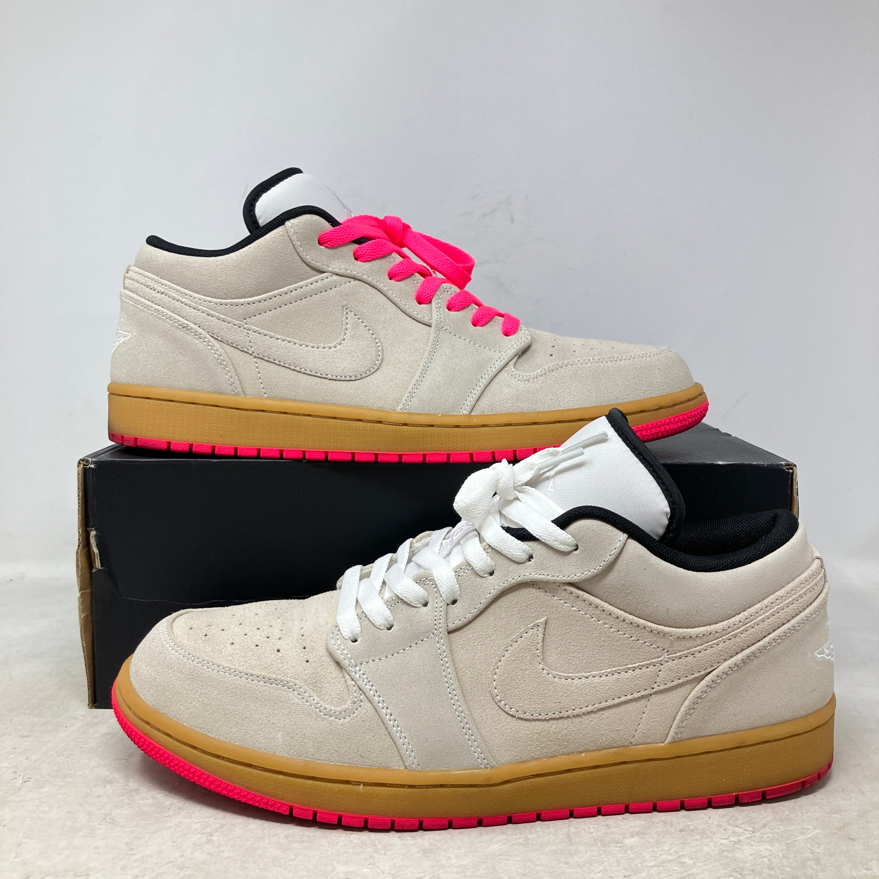 Jordan 1 Low White Gum Hyper Pink