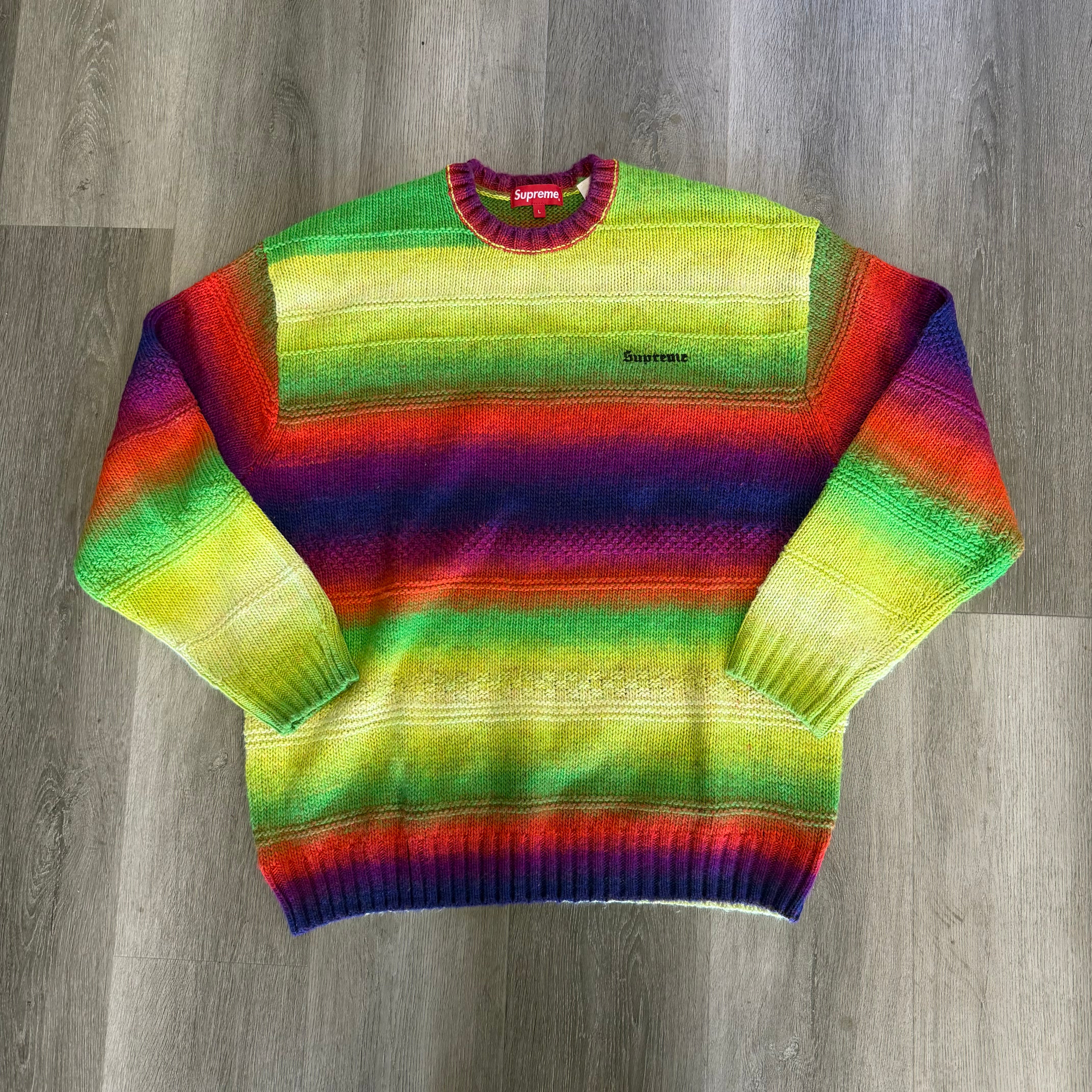 Supreme Gradient Stripe Sweater Multicolor