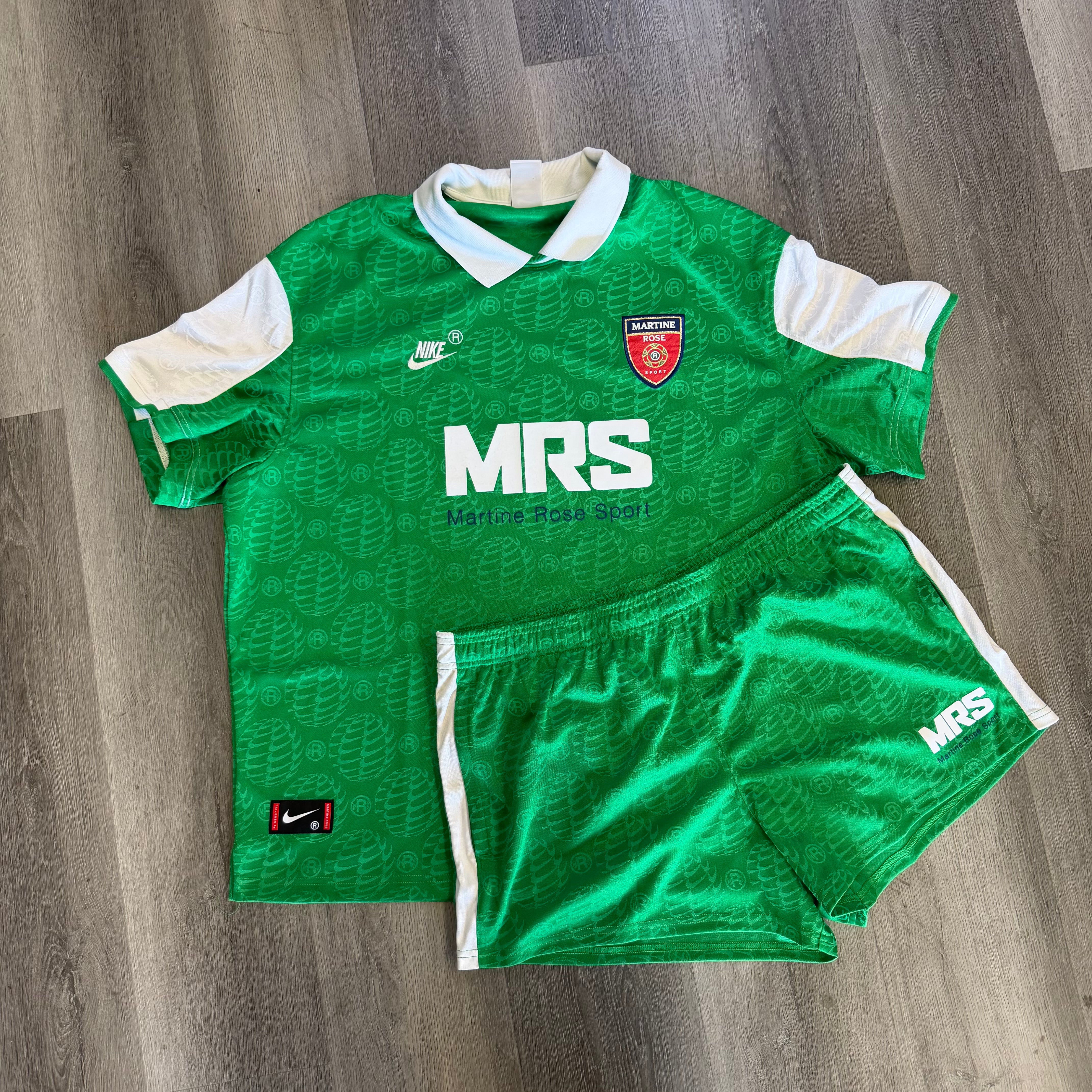 Nike x Martine Rose Football Jersey & Shorts Set Lucky Green