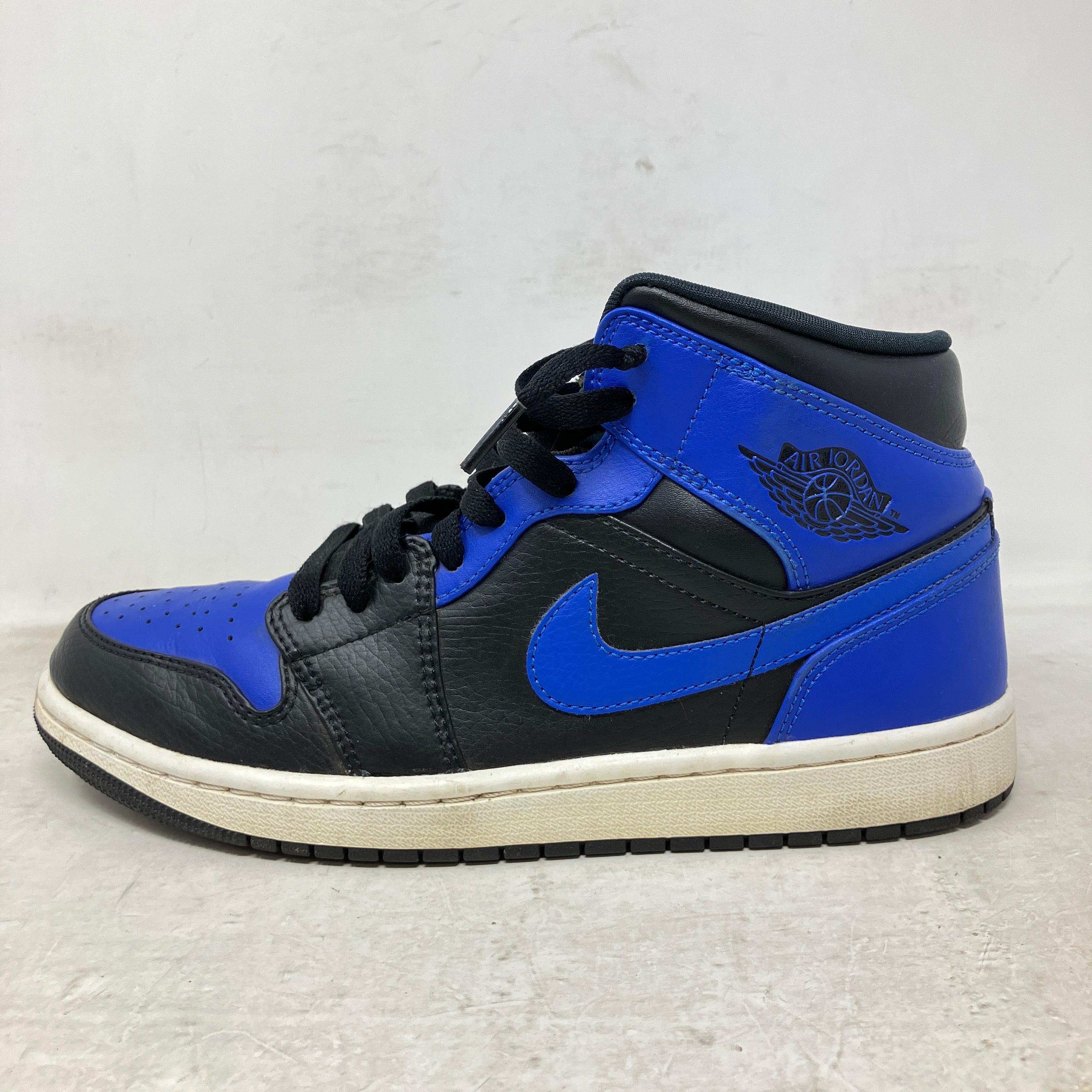 Jordan 1 Mid Hyper Royal Tumbled Leather