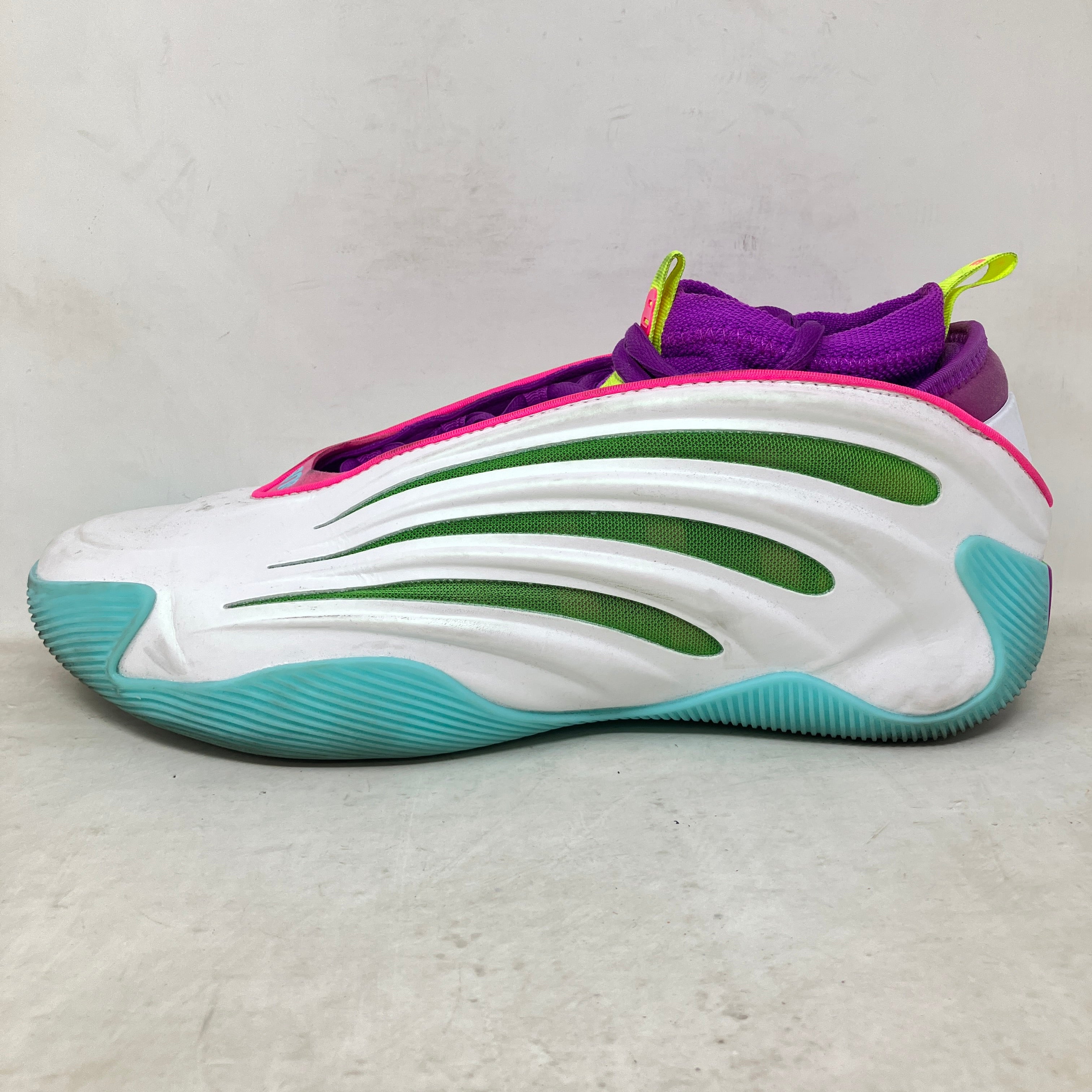adidas Harden Vol. 9 Jalen Williams White Lucid Lime Pink