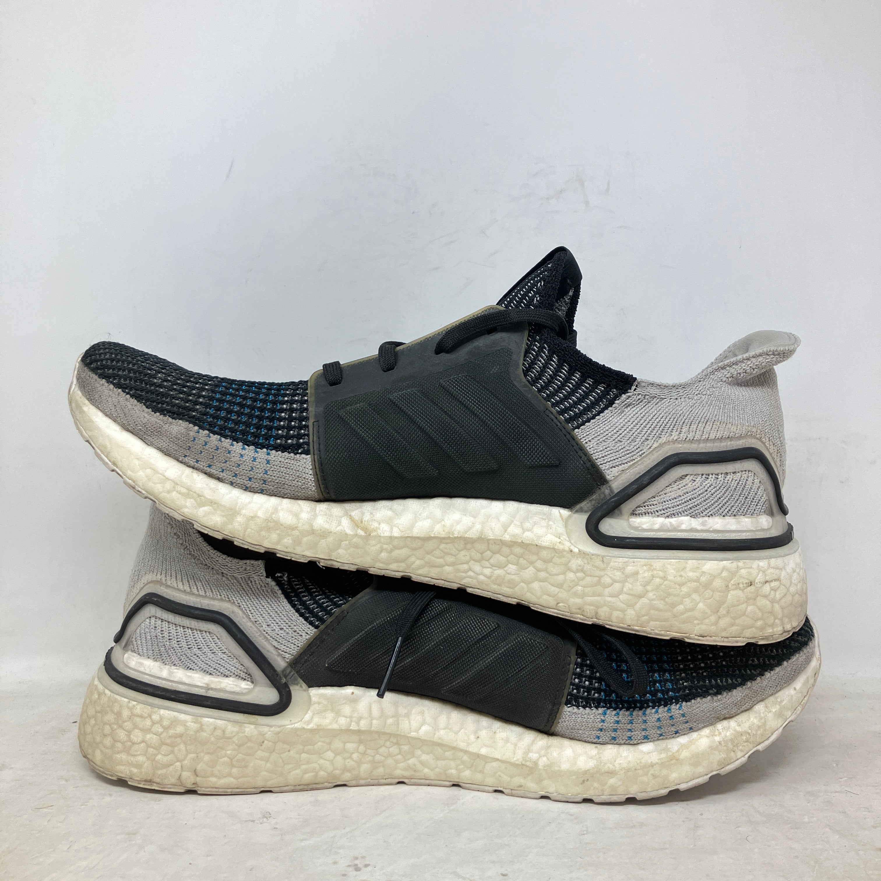 adidas Ultra Boost 19 Core Black Grey Six Shock Cyan