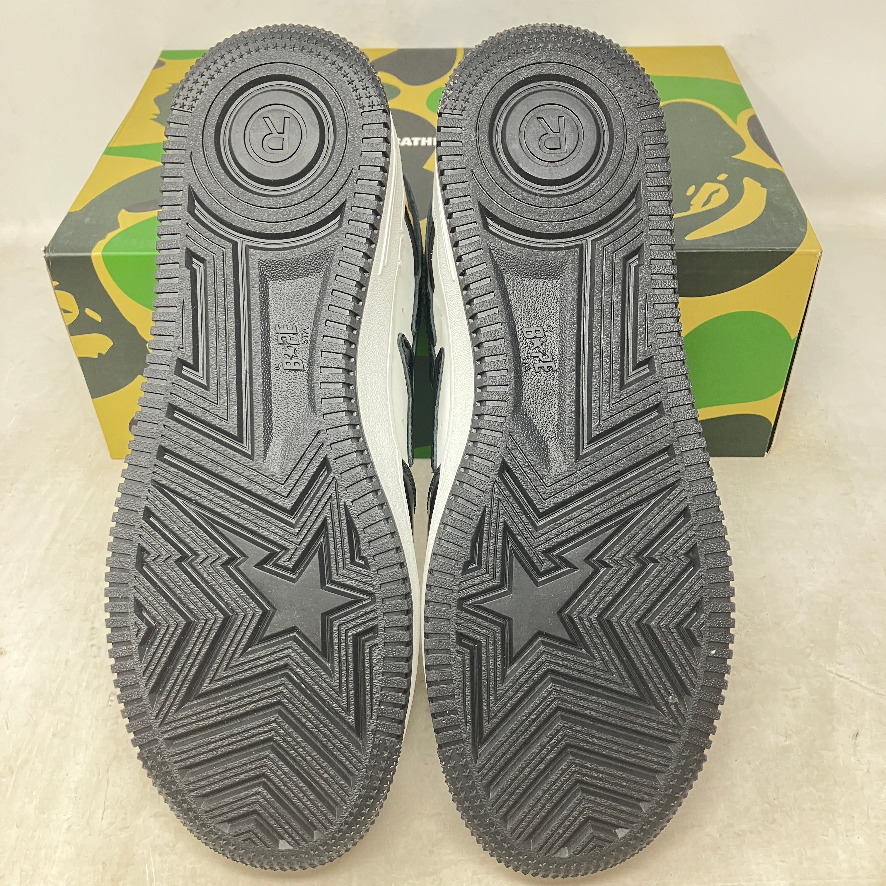 A Bathing Ape Bape Sta Patent Leather Black White