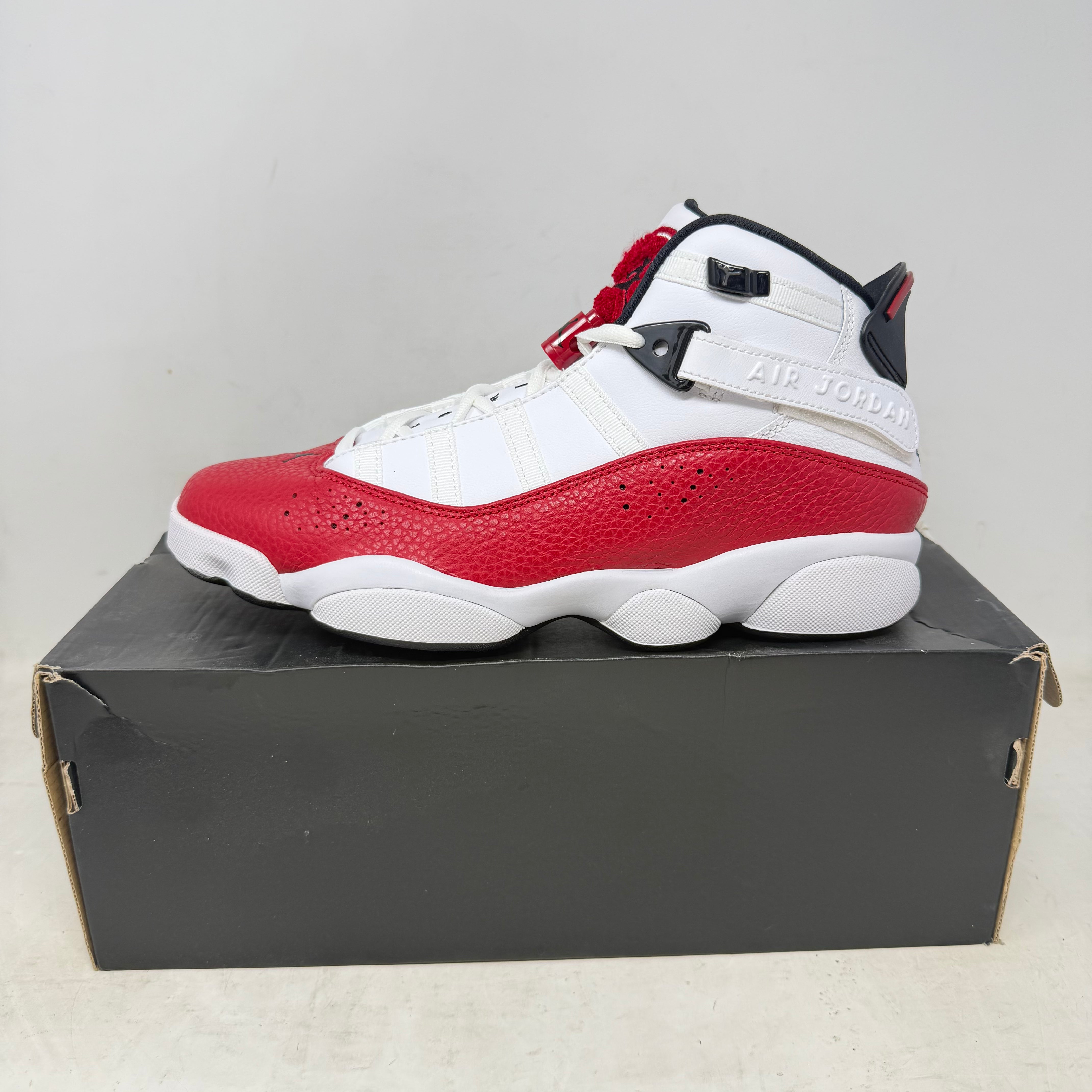 Jordan 6 Rings White University Red