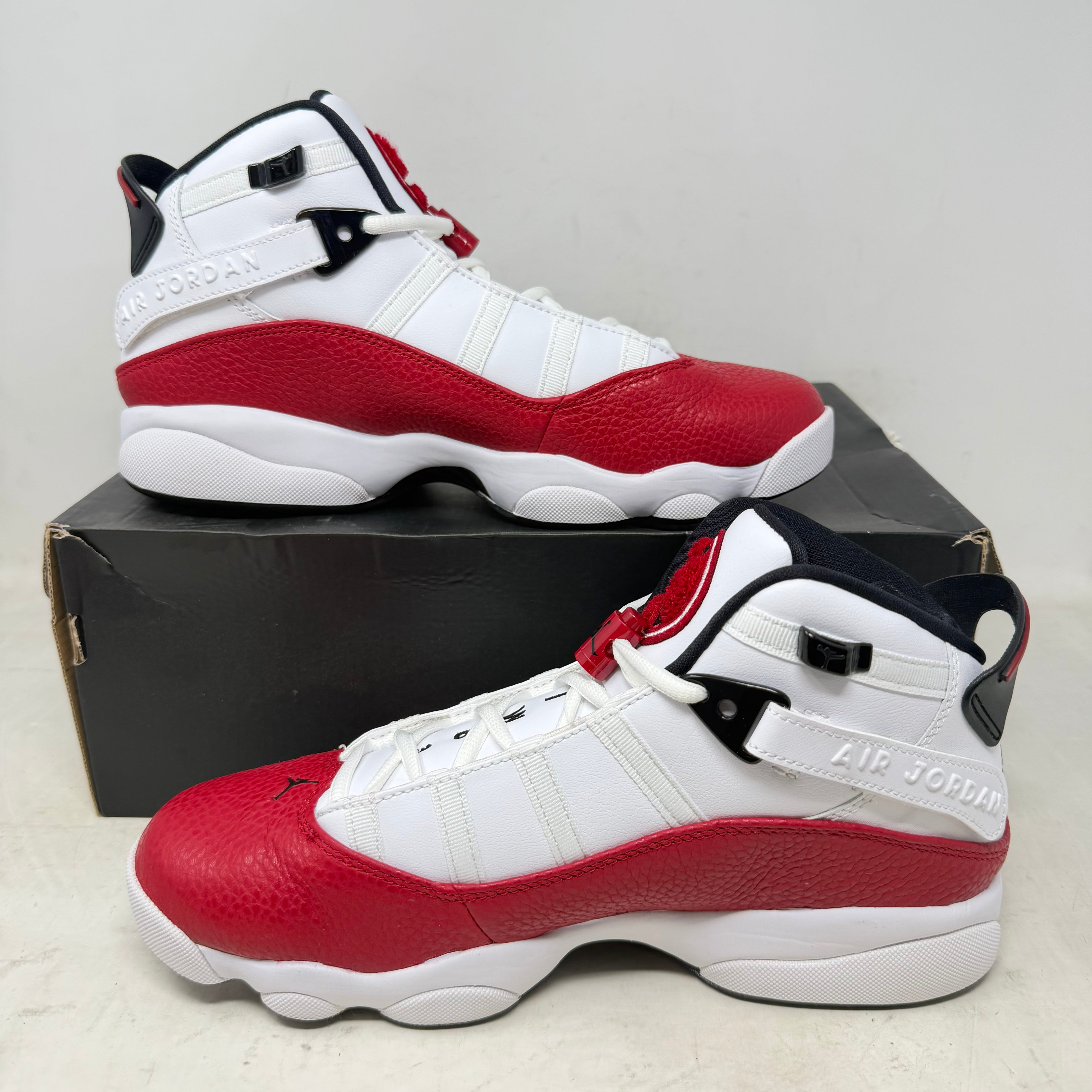 Jordan 6 Rings White University Red