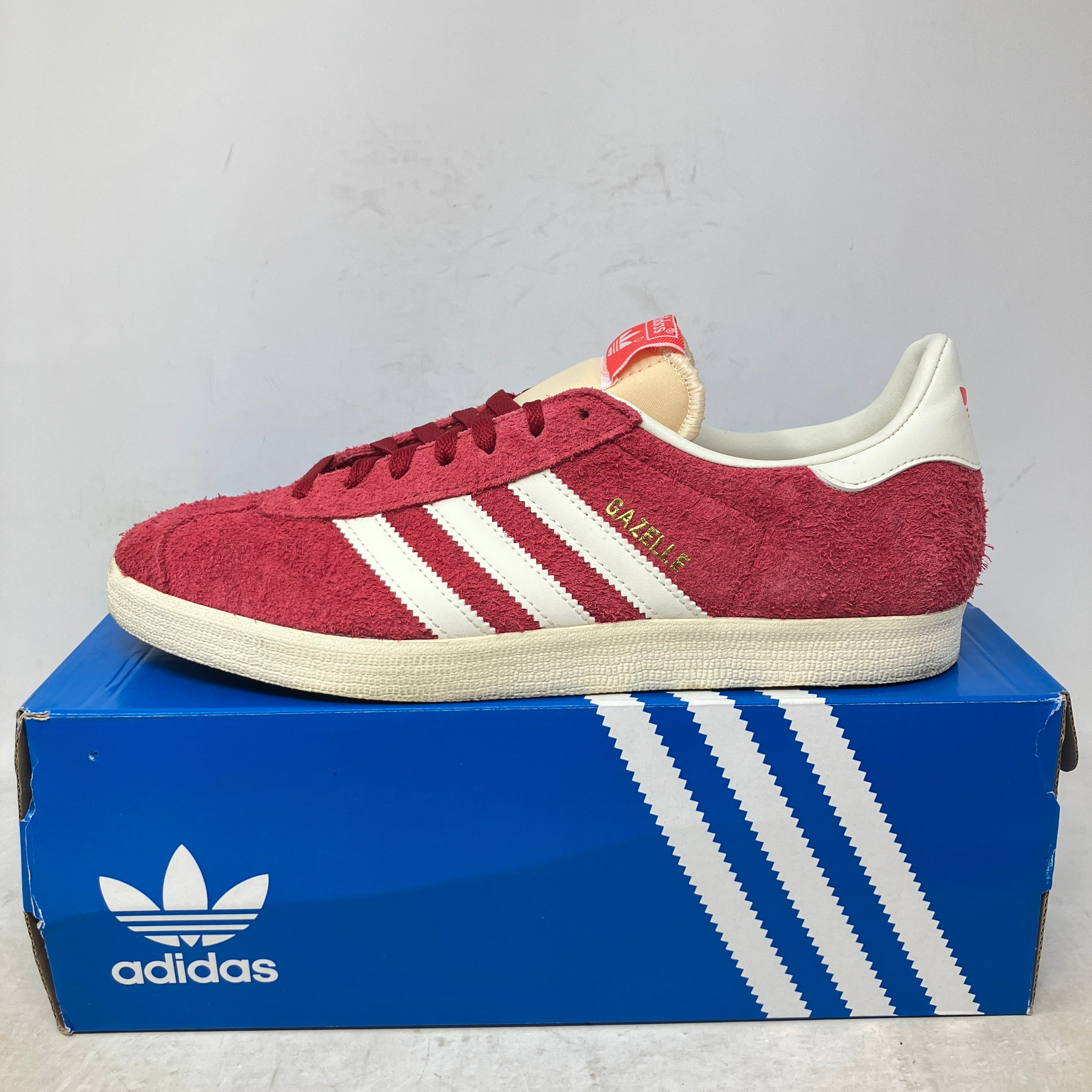 adidas gazelle silver green womens adidas Gazelle Team Victory Red Off White Cream White – Hidden Realm