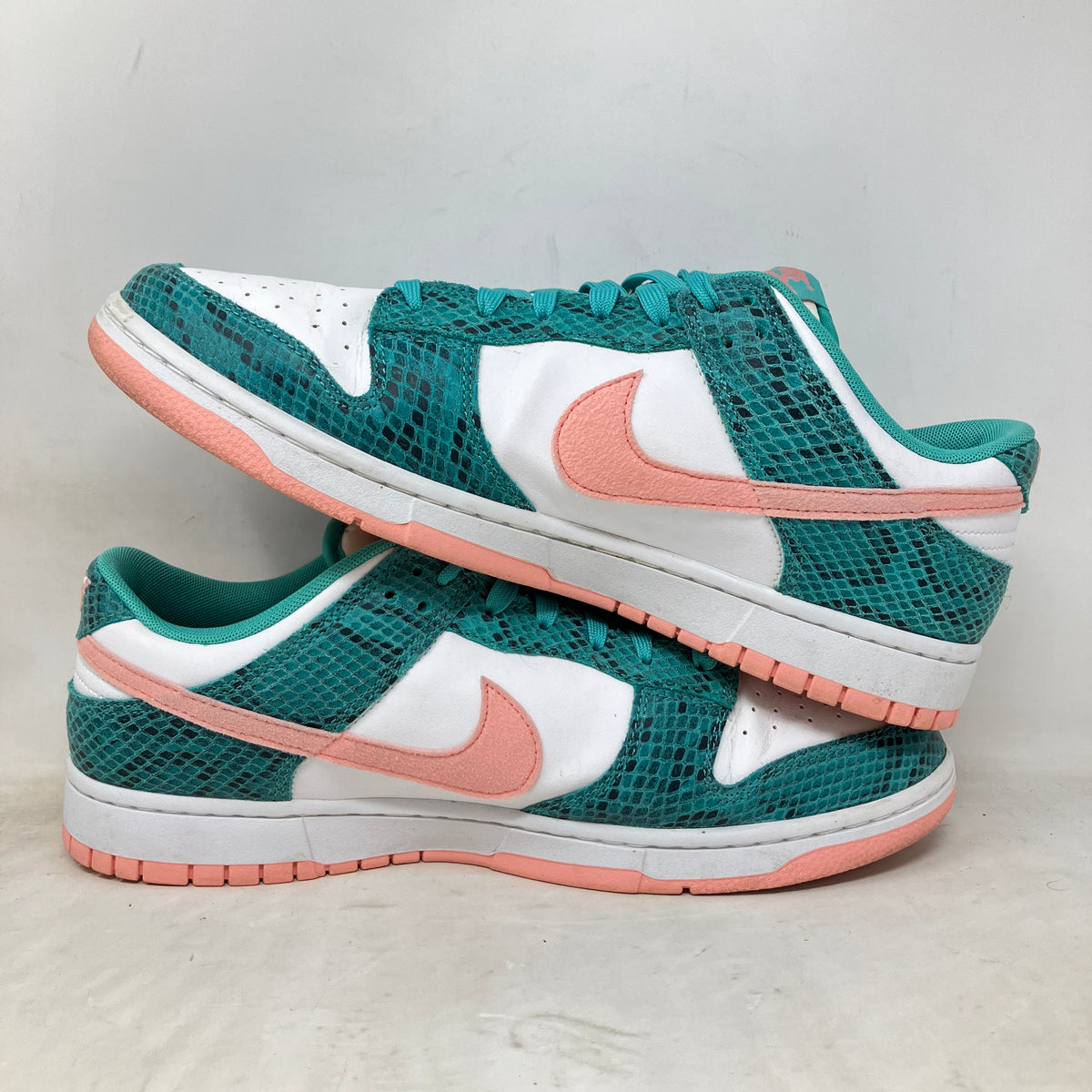 Nike Dunk Low Snakeskin Washed Teal Bleached Coral