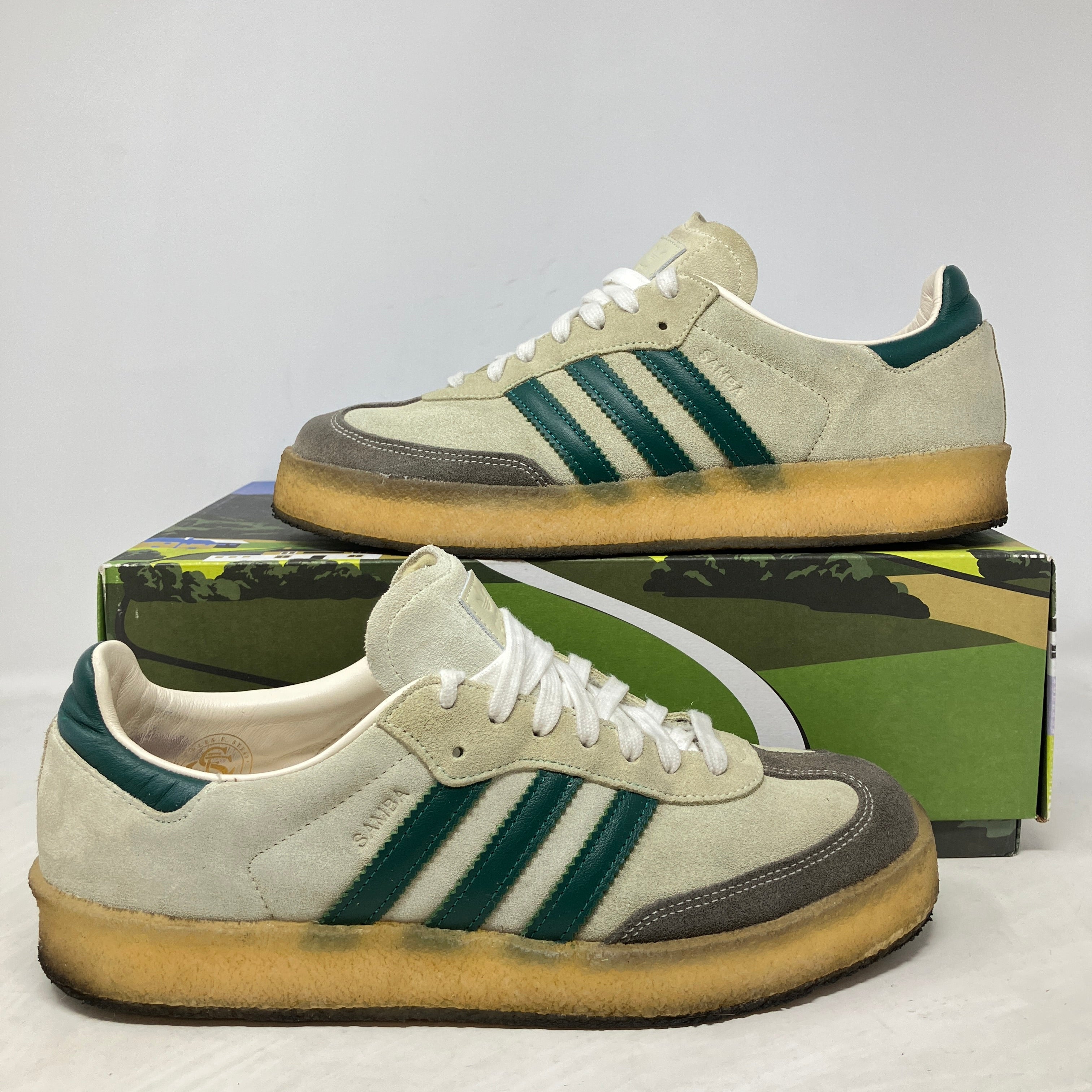 adidas Clarks 8th Street Samba by Ronnie Fieg Chalk White Green