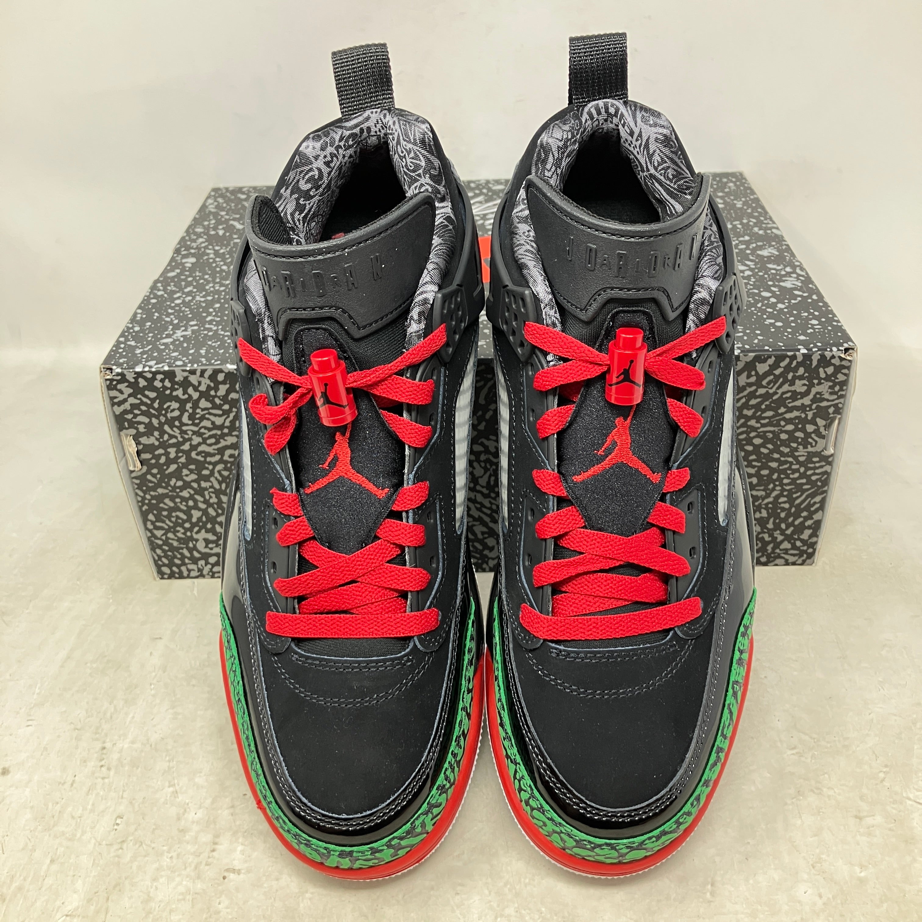 Jordan Spizike Low Black Classic Green White Varsity Red