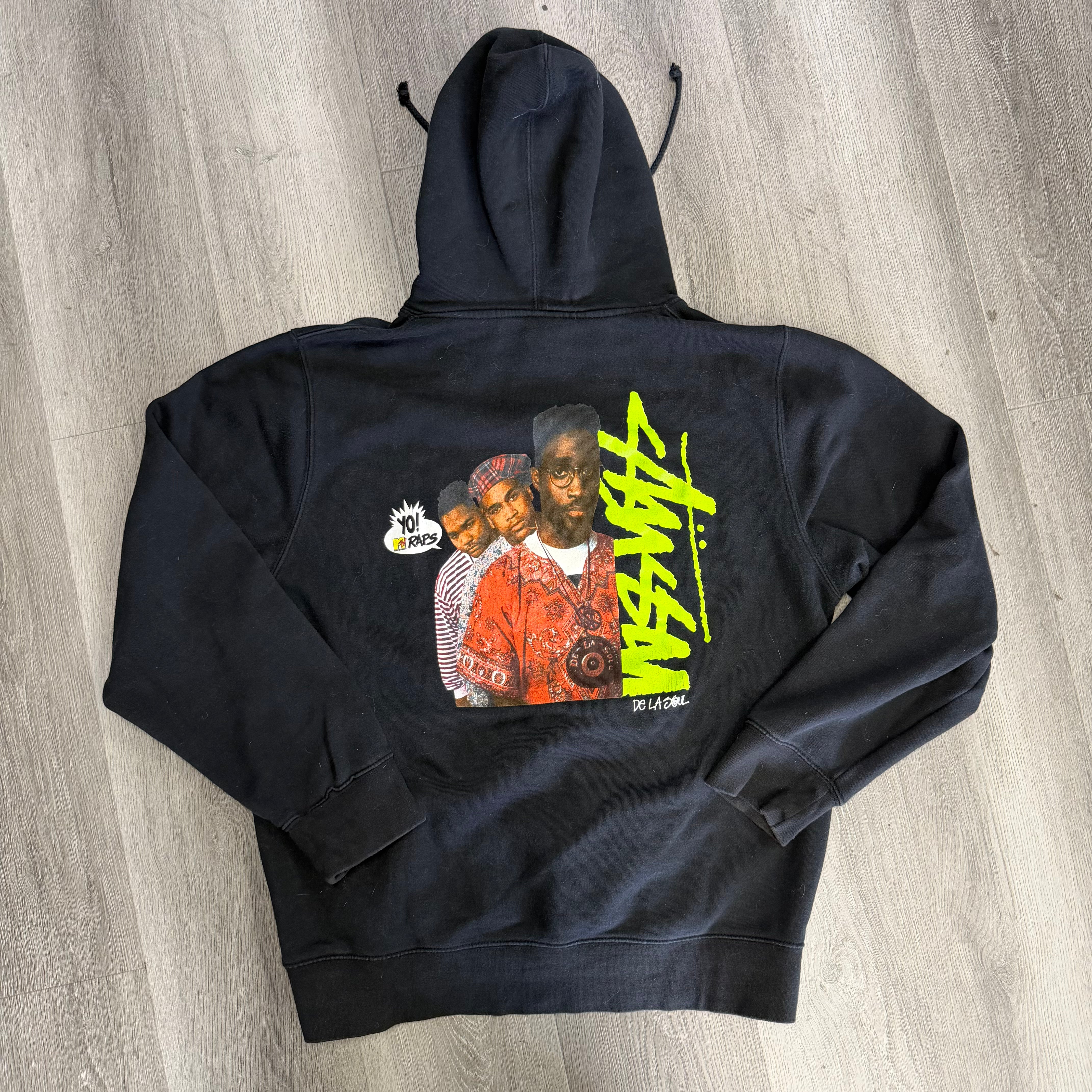Stussy De la Soul Yo MTV Raps Hoodie Black