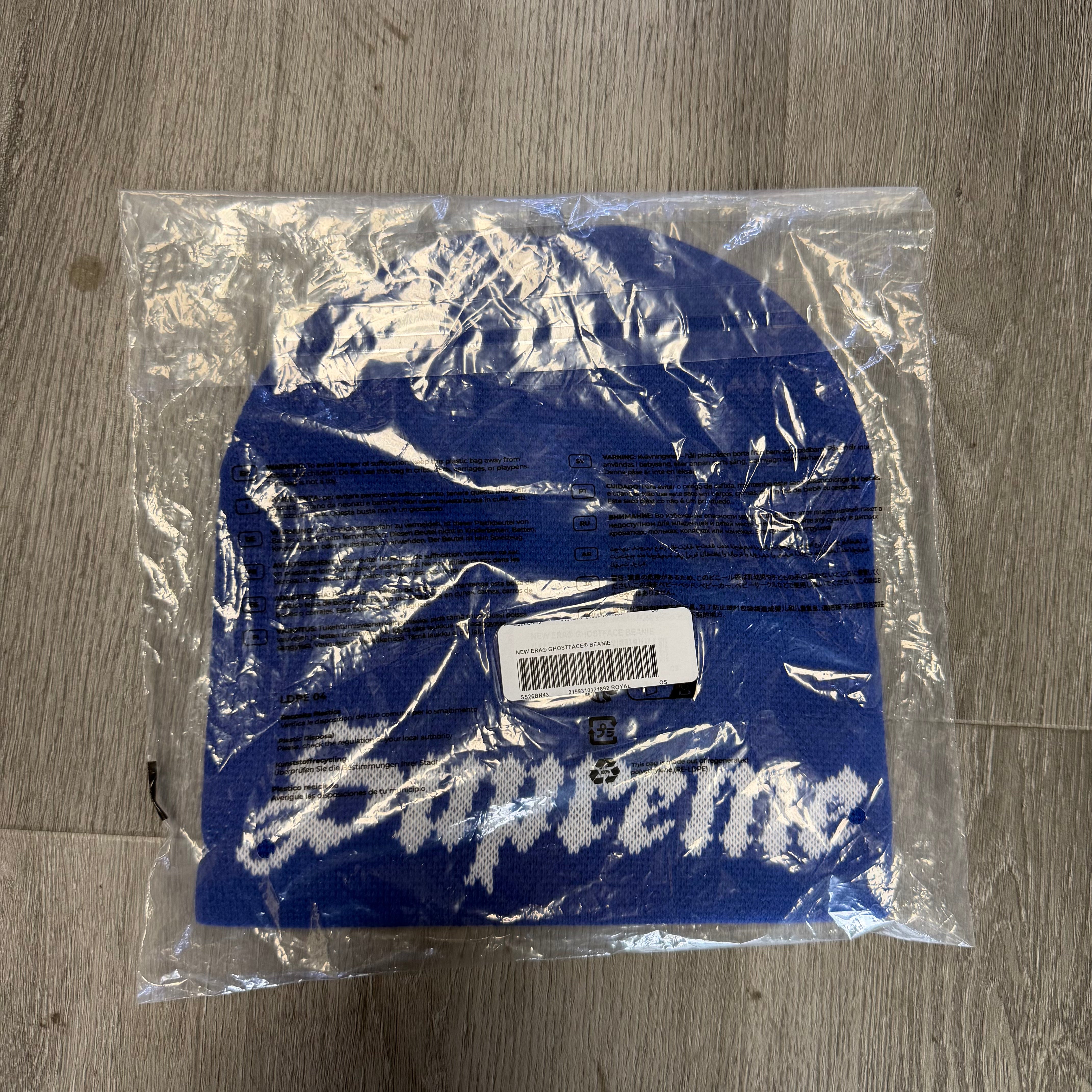 Supreme New Era Ghostface Beanie Blue