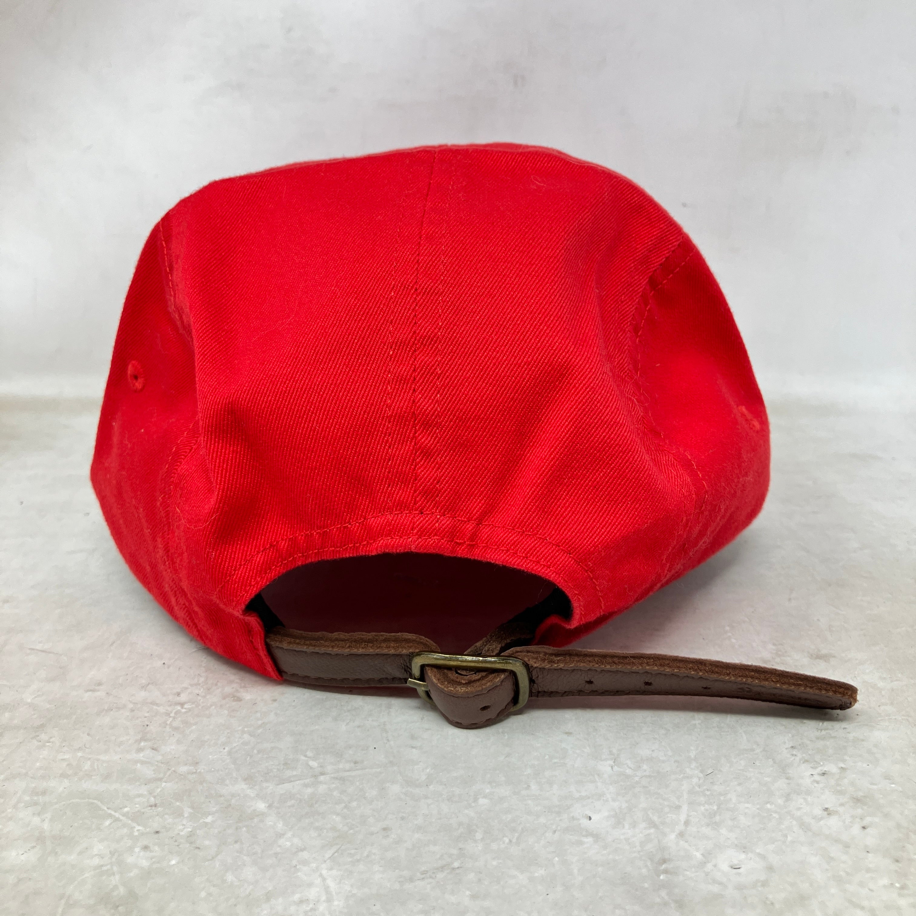 Supreme Washed Chino Twill Camp Cap (FW21) Neon Red