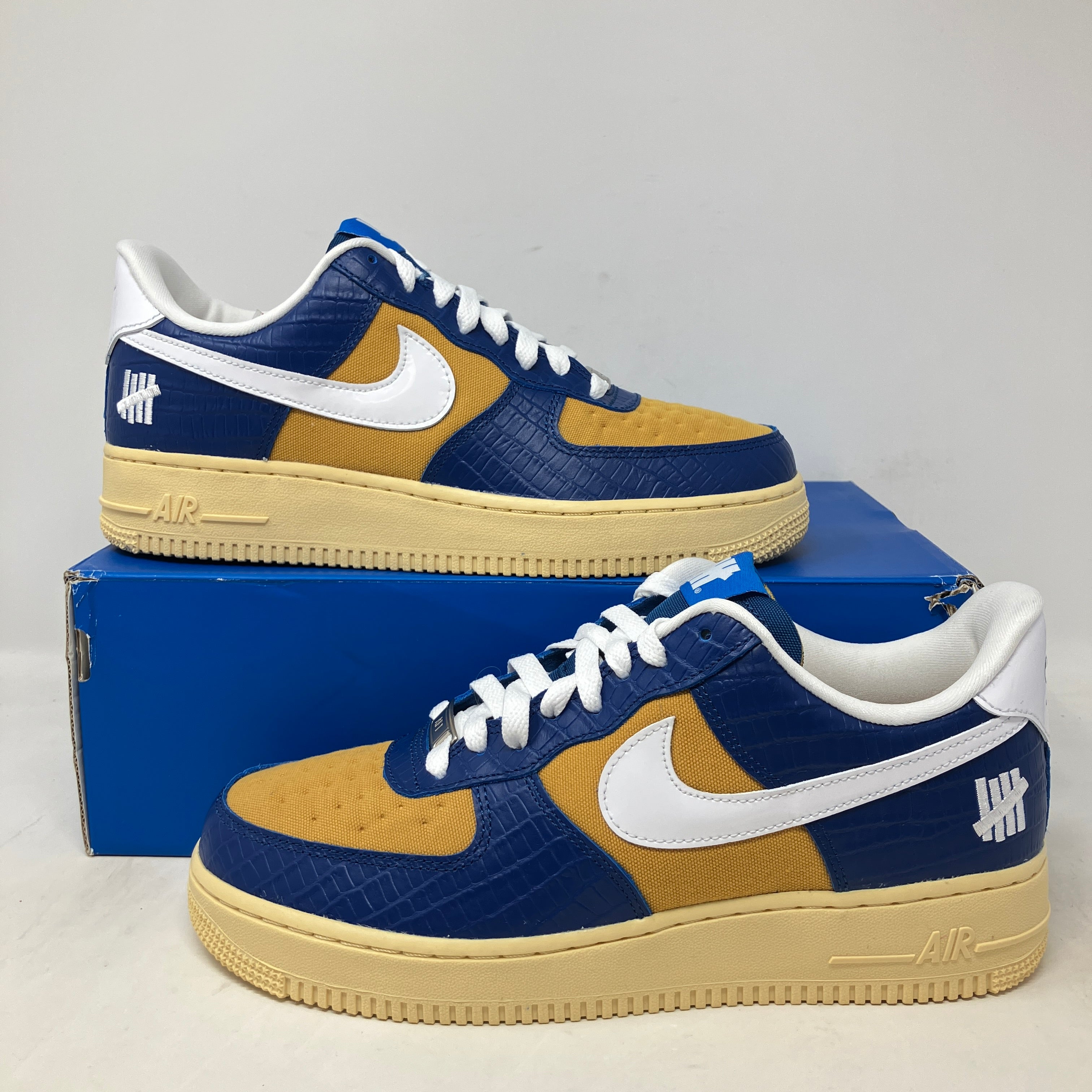 Nike Air Force 1 Low SP Undefeated 5 On It Blue Yellow Croc