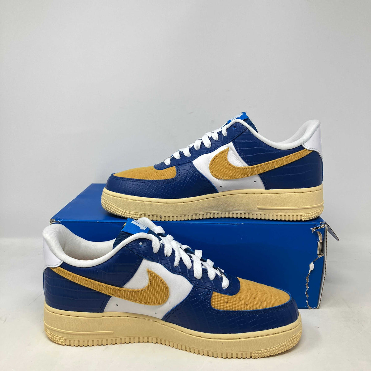 Nike Air Force 1 Low SP Undefeated 5 On It Blue Yellow Croc