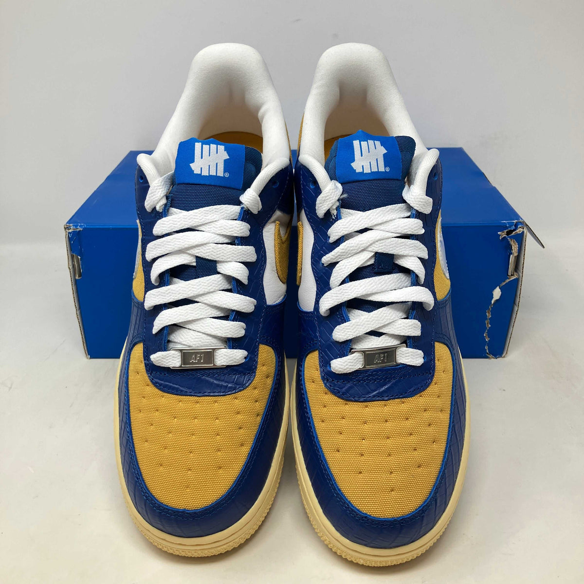 Nike Air Force 1 Low SP Undefeated 5 On It Blue Yellow Croc