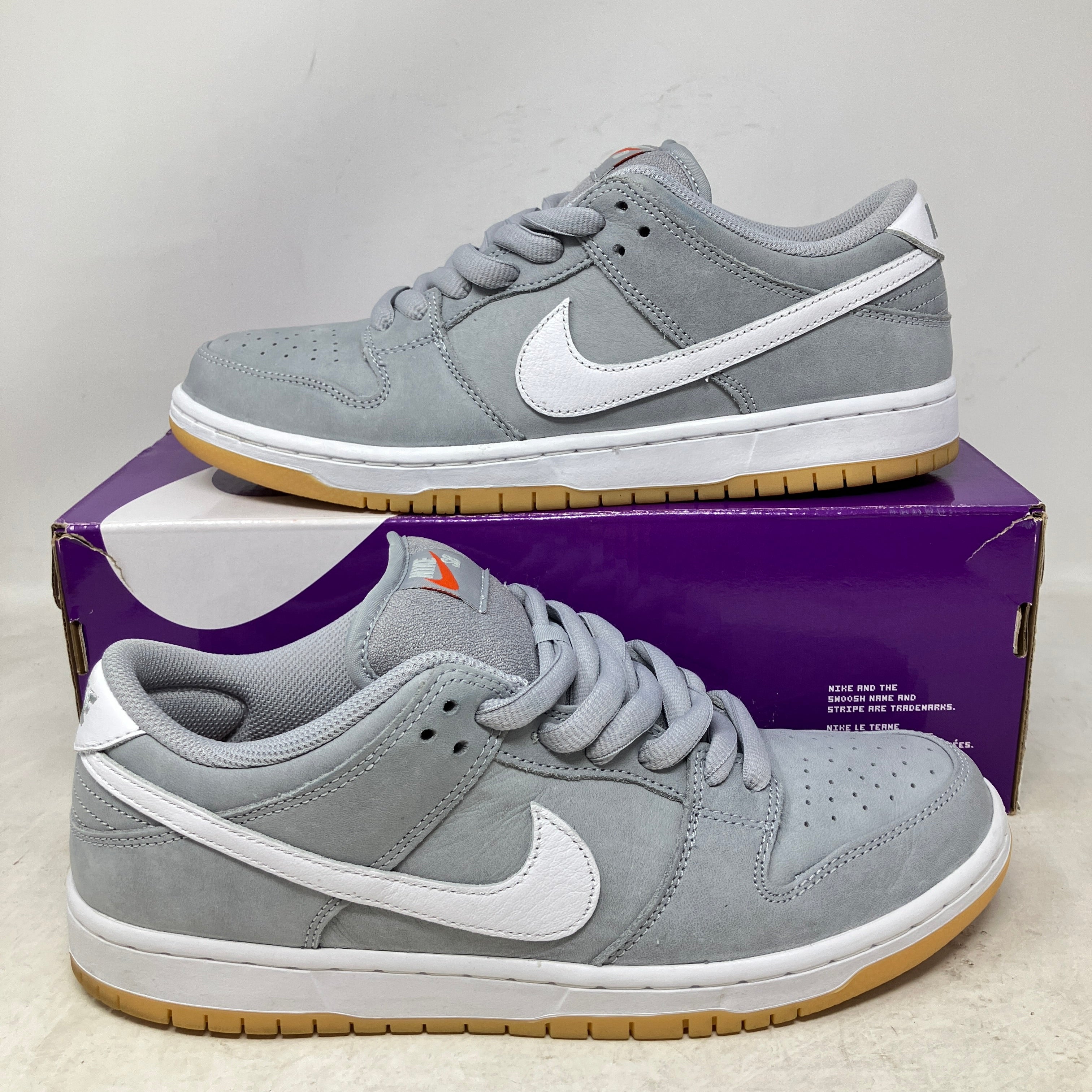 Nike SB Dunk Low Pro ISO Orange Label Wolf Grey Gum