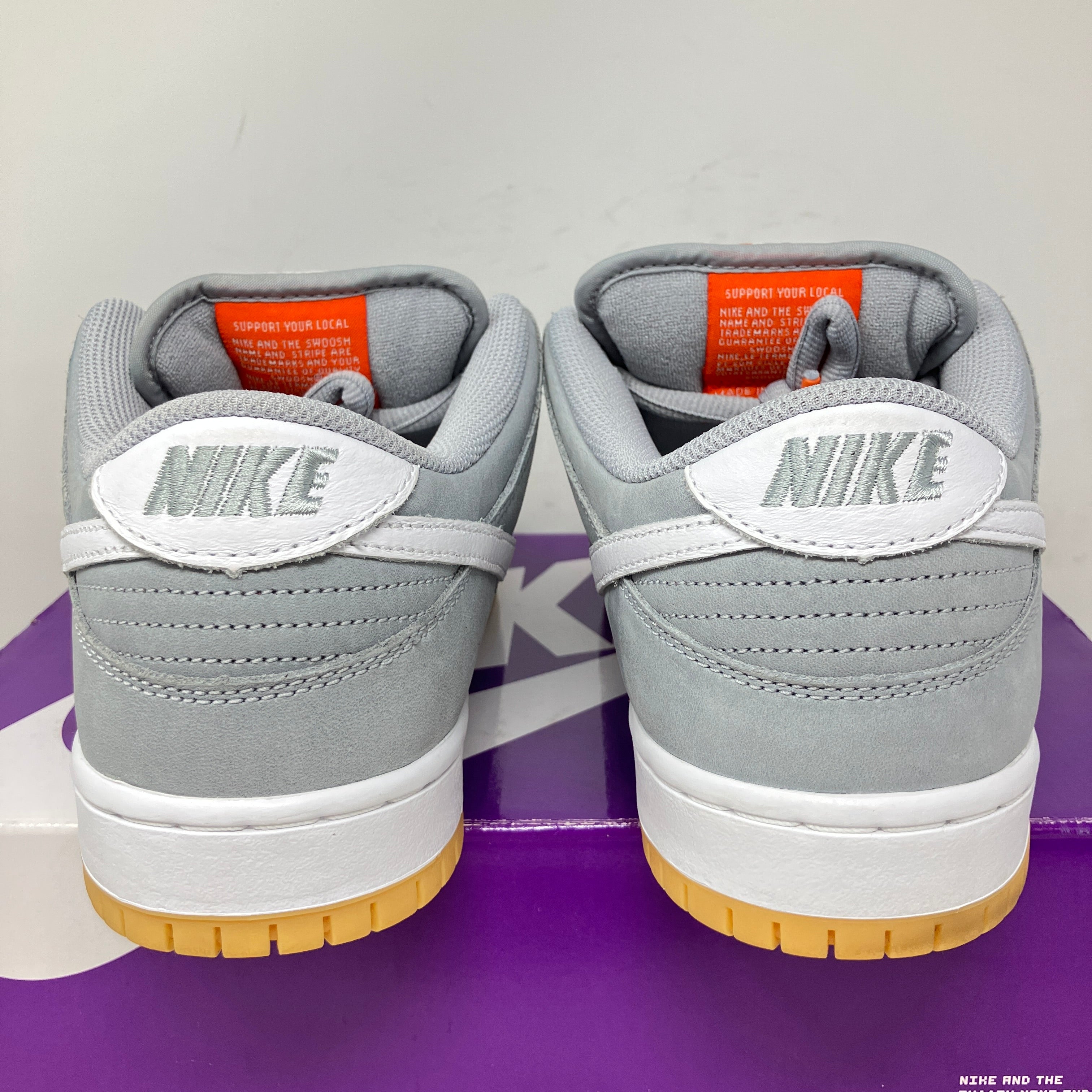 Nike SB Dunk Low Pro ISO Orange Label Wolf Grey Gum