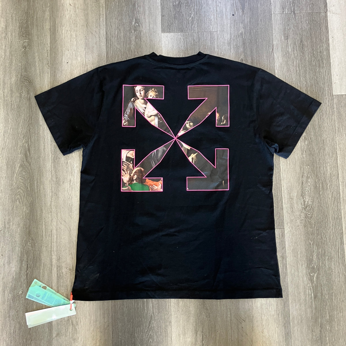 OFF-WHITE Sprayed Caravaggio S/S Over Tee Black/White