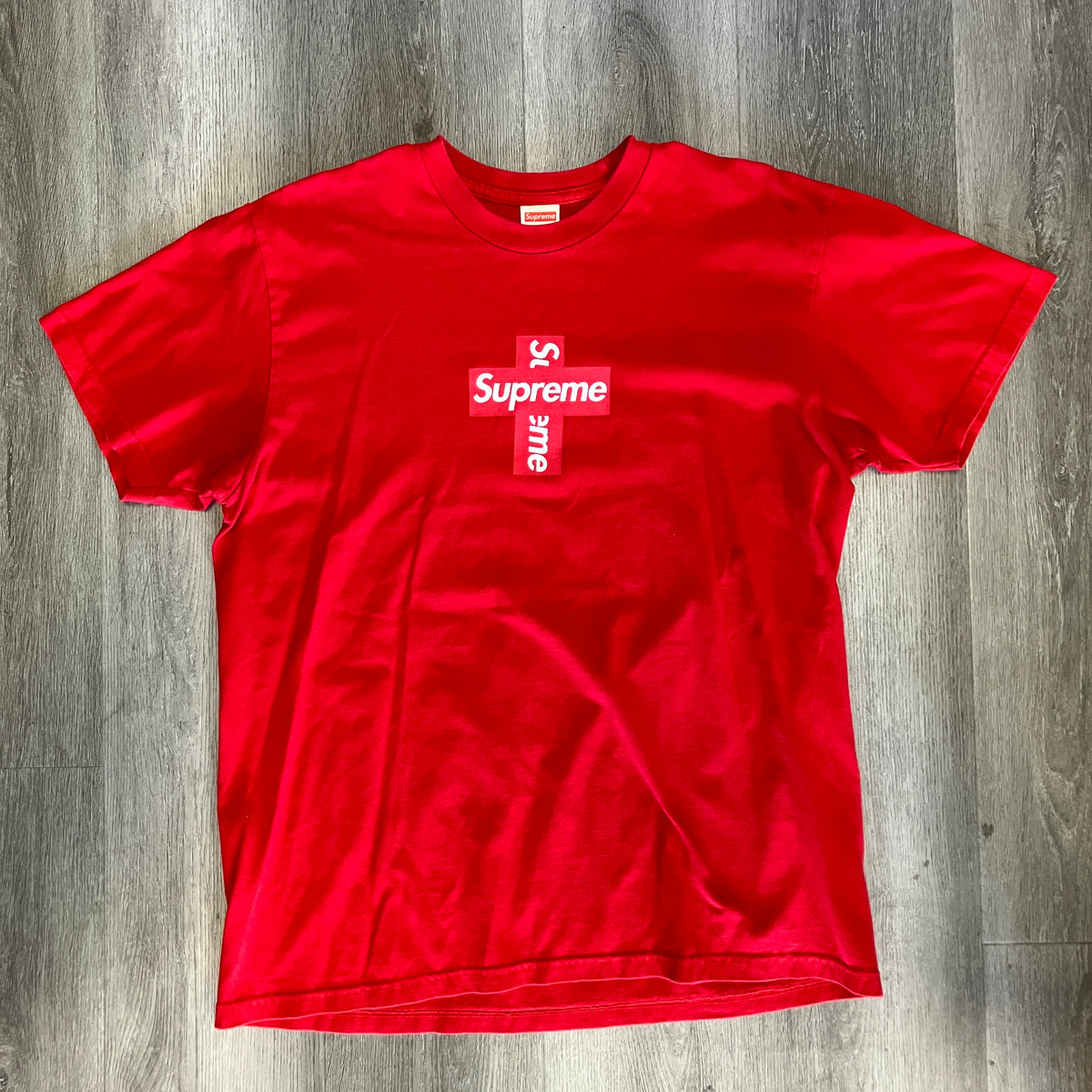 Supreme Cross Box Logo Tee Red