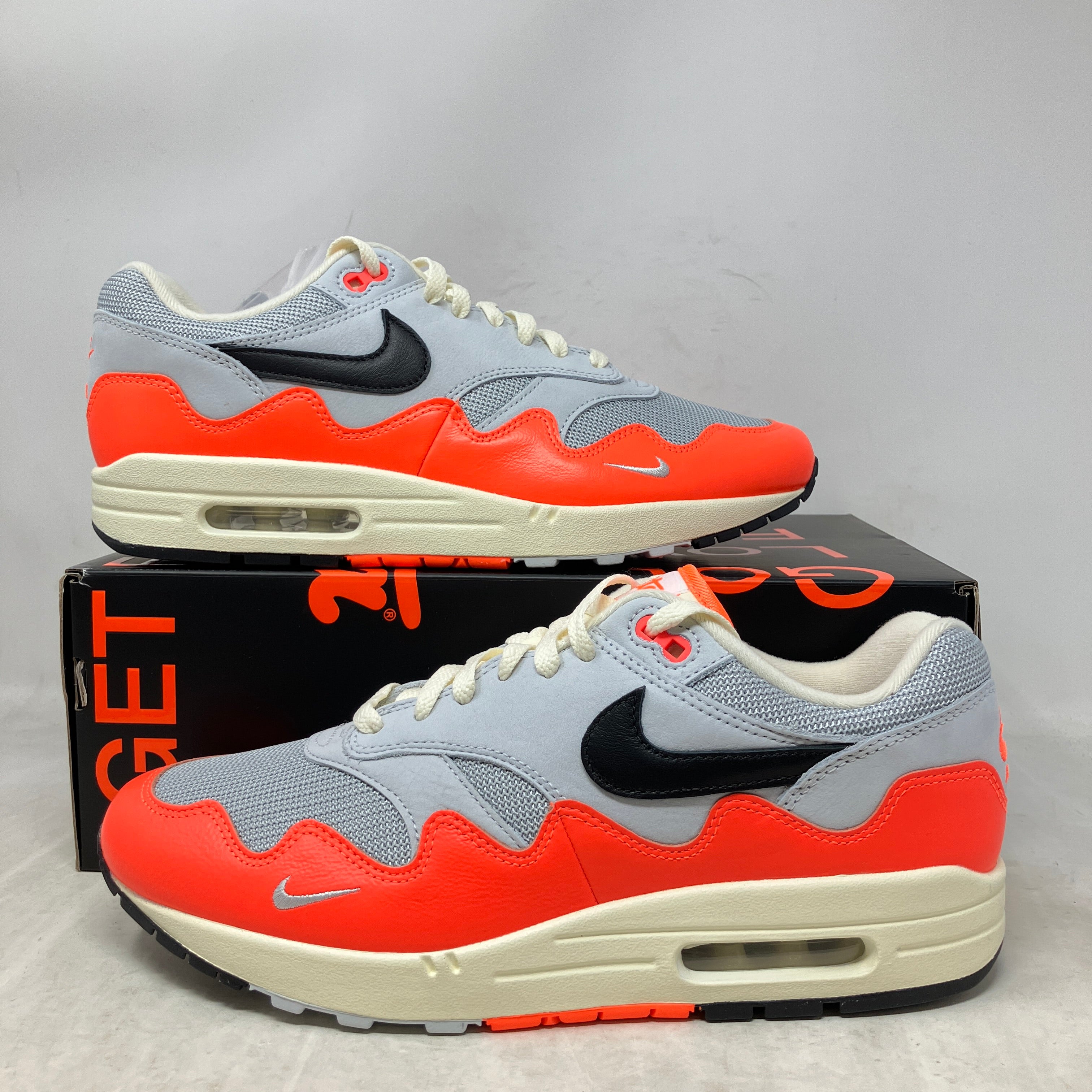 Nike Air Max 1 Patta Waves Hyper Crimson Pure Platinum (With Bracelet)
