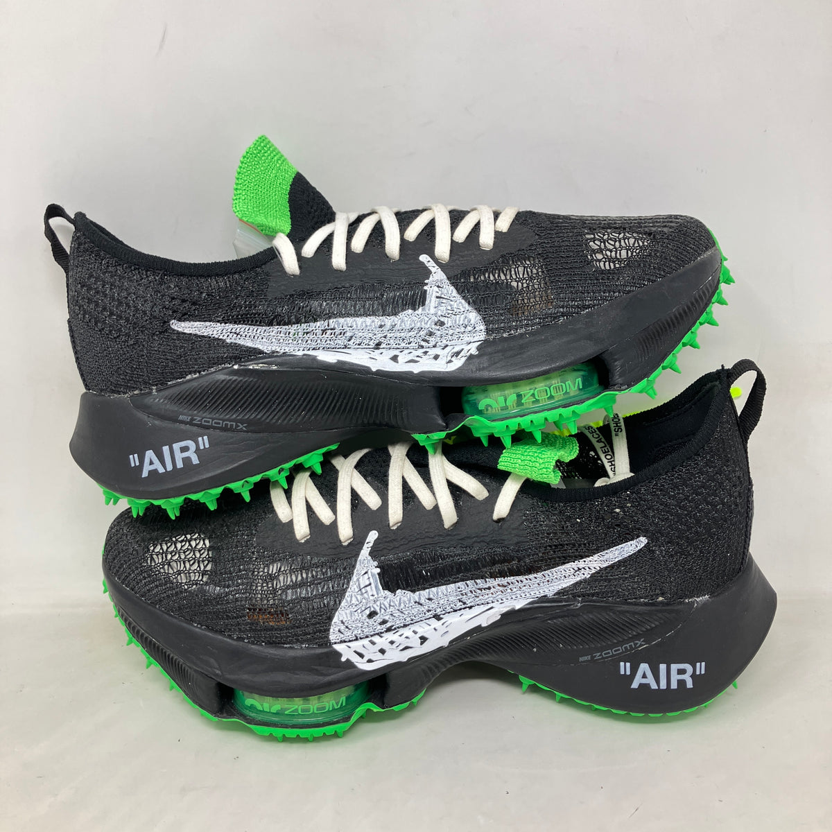 Nike Air Zoom Tempo Next% Flyknit Off-White Black Scream Green