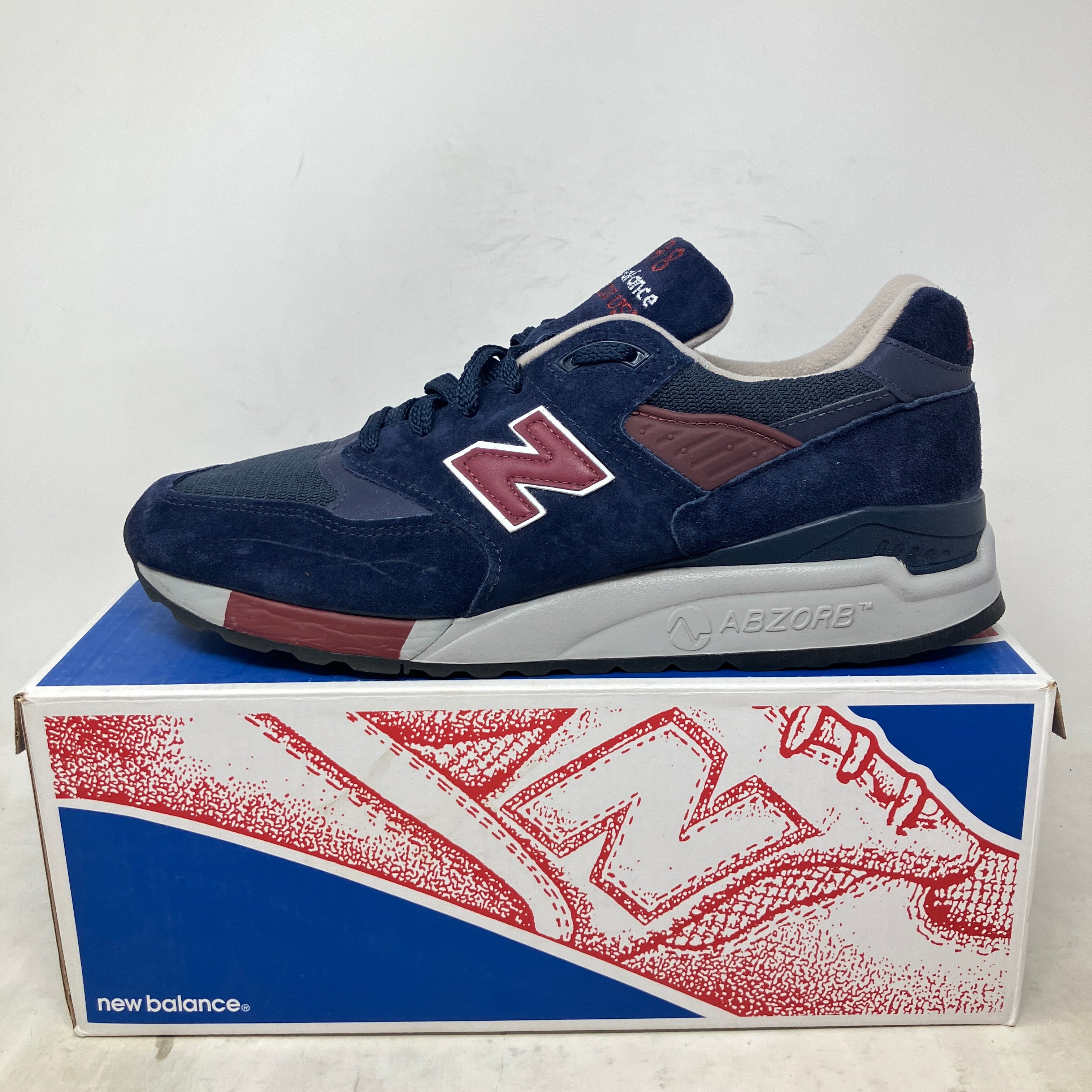 New Balance 998 Made in USA Navy Burgundy