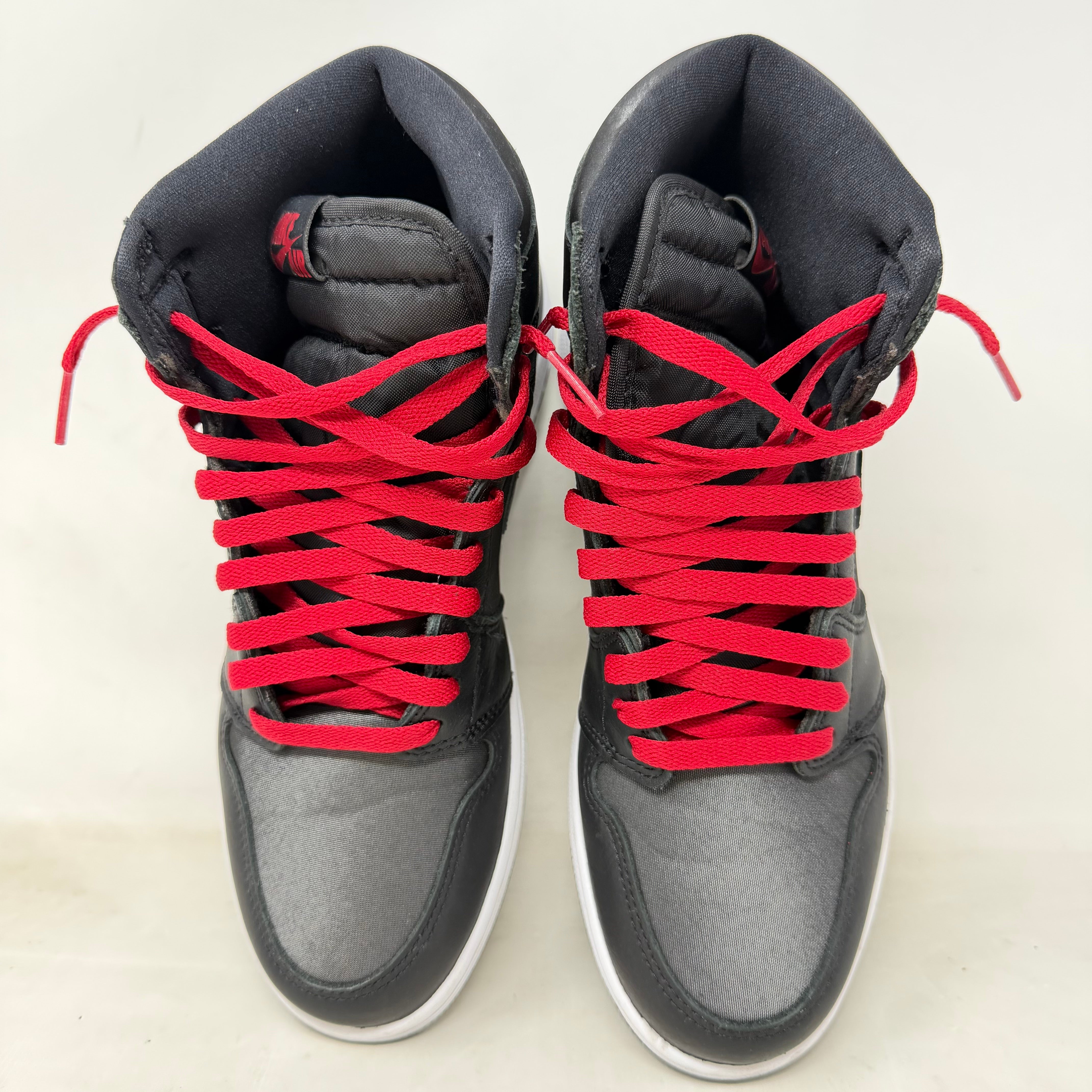 Jordan 1 Retro High Black Satin Gym Red
