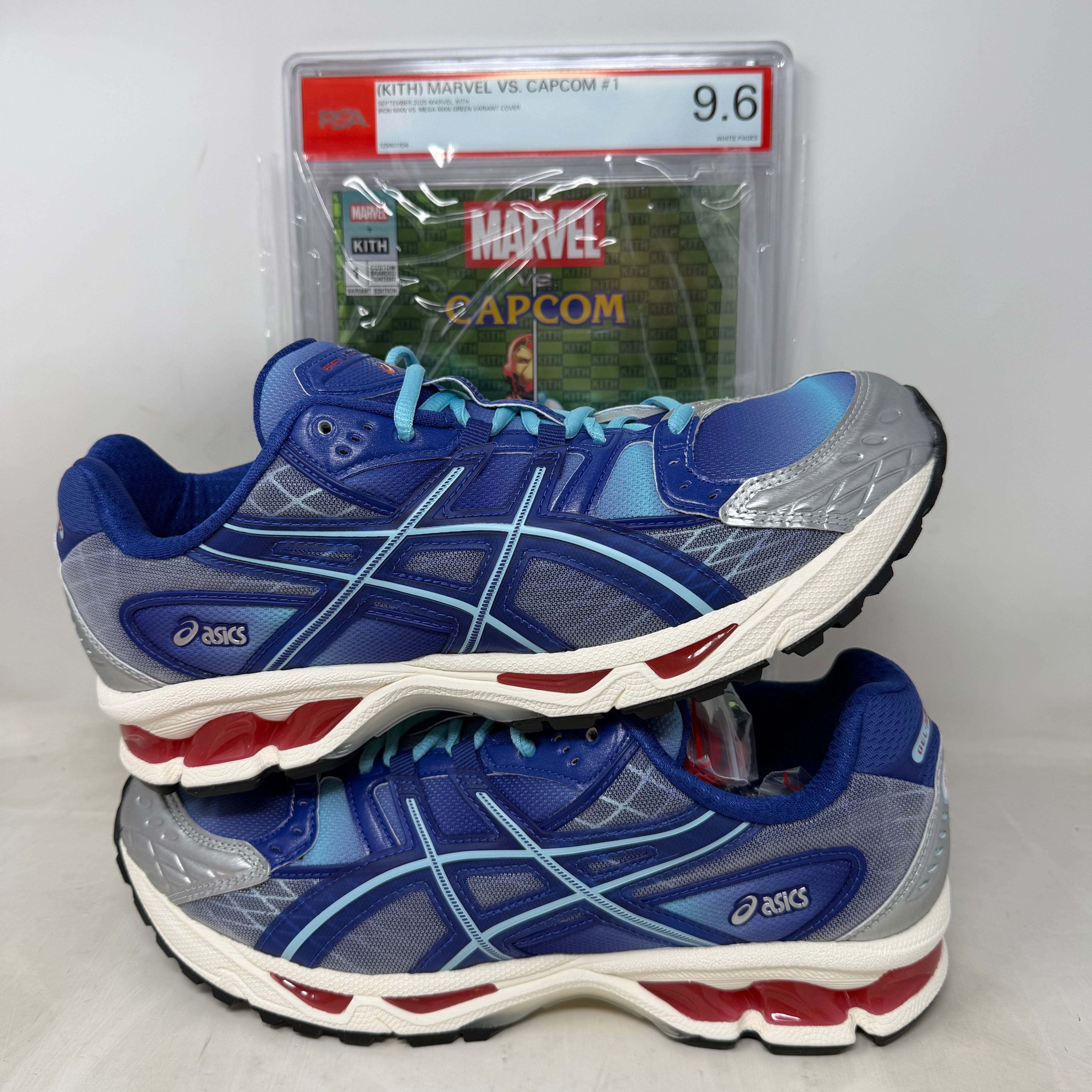 ASICS Gel-Nimbus 10.1 Kith Marvel vs. Capcom Iron Man vs. Mega Man Sealed Box (Comic Included)