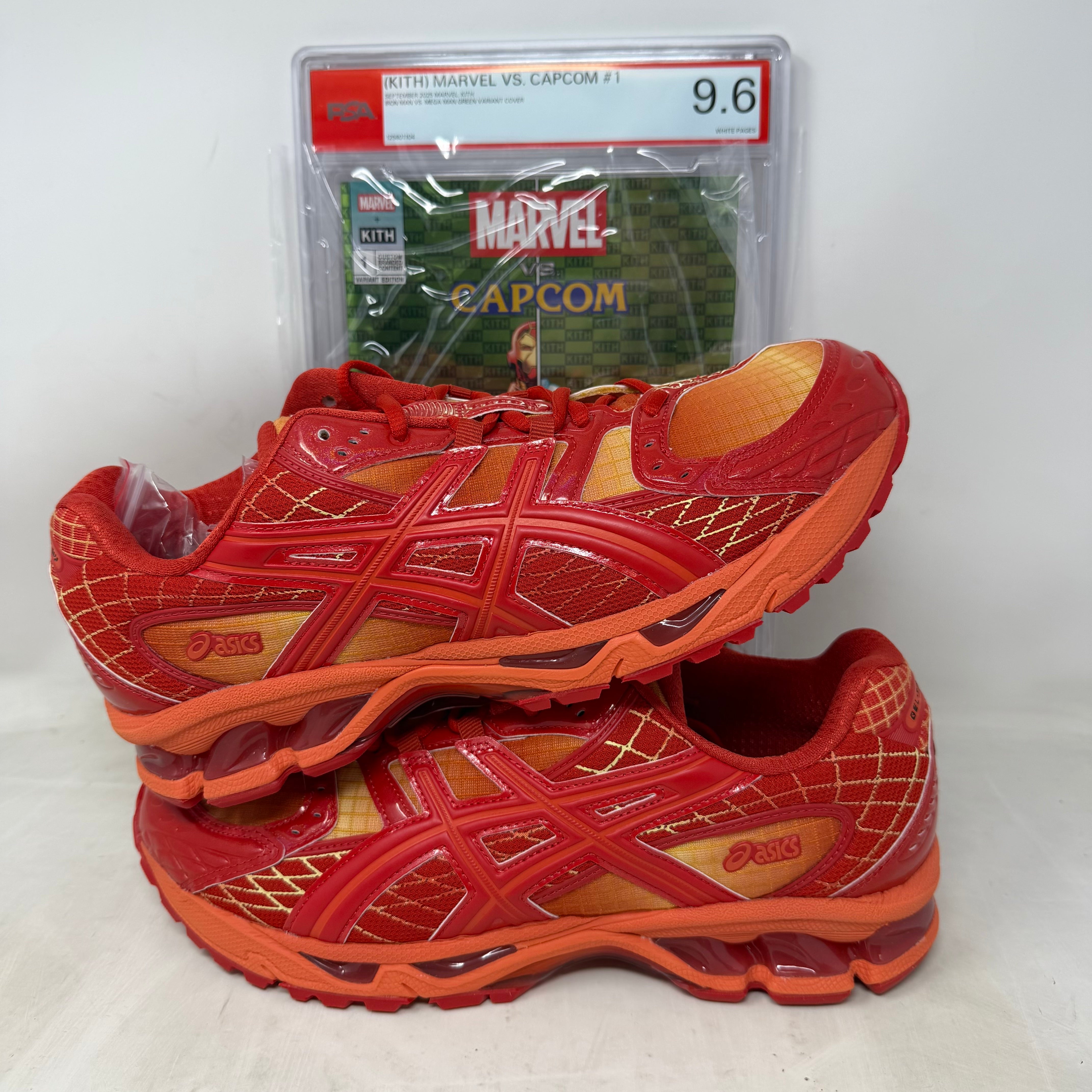 ASICS Gel-Nimbus 10.1 Kith Marvel vs. Capcom Iron Man vs. Mega Man Sealed Box (Comic Included)