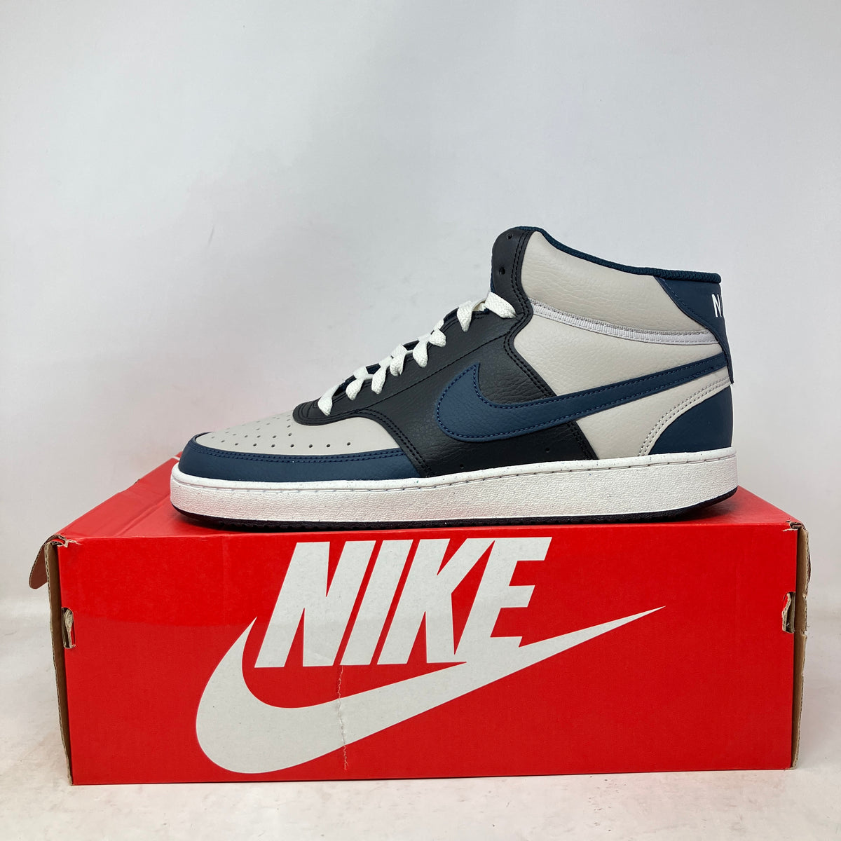 Nike Court Vision Mid Next Nature Light Iron Ore Phantom Black Armory Navy