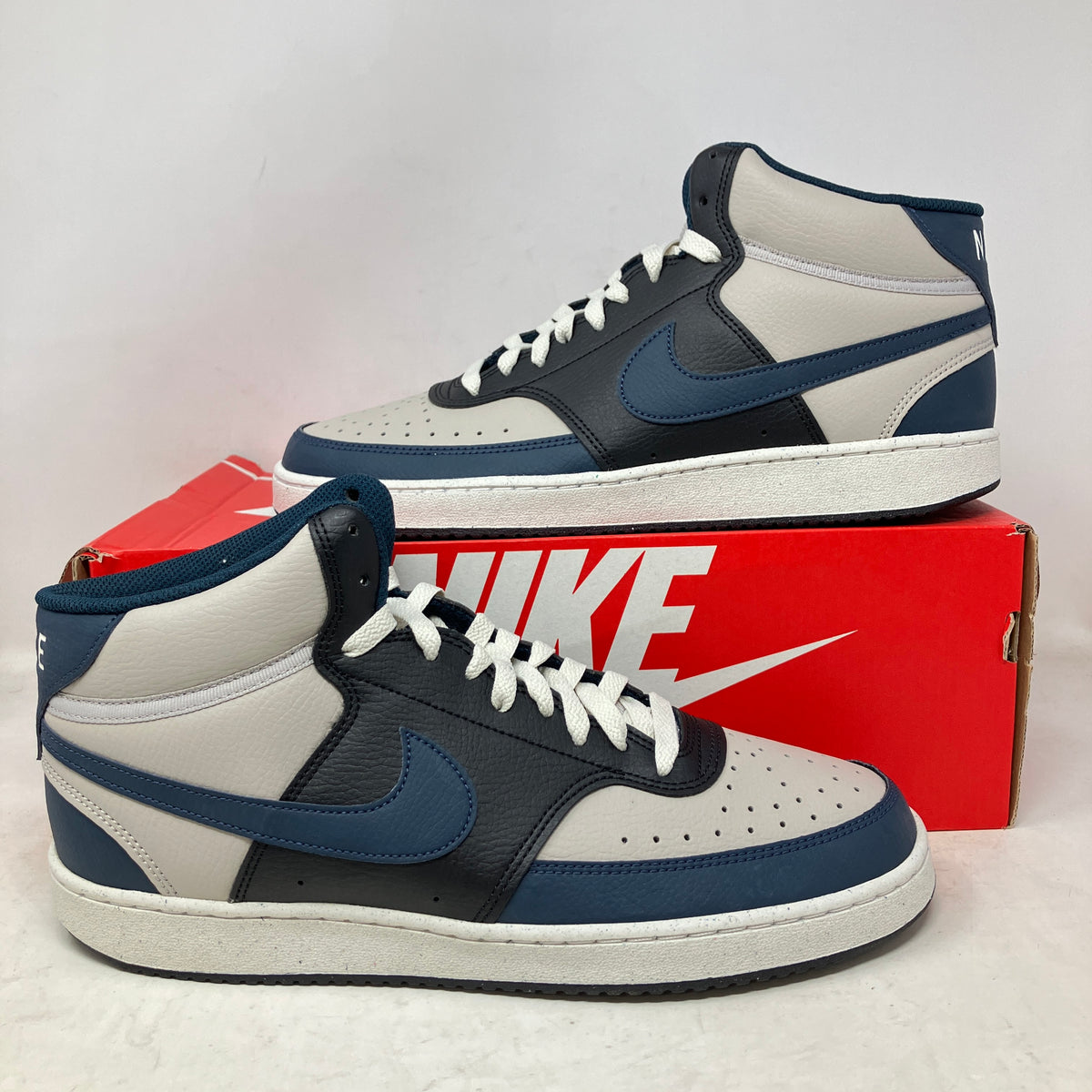 Nike Court Vision Mid Next Nature Light Iron Ore Phantom Black Armory Navy