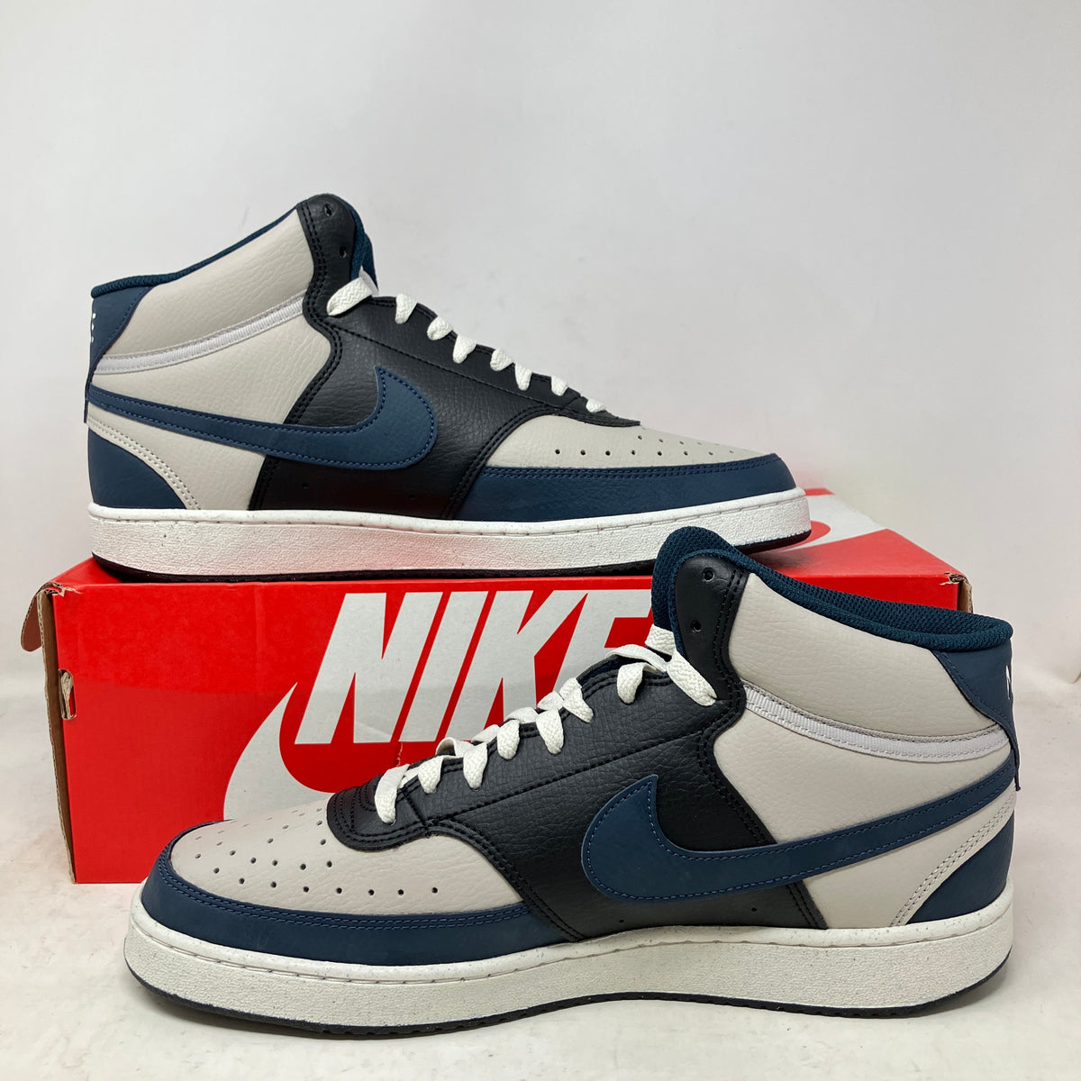 Nike Court Vision Mid Next Nature Light Iron Ore Phantom Black Armory Navy