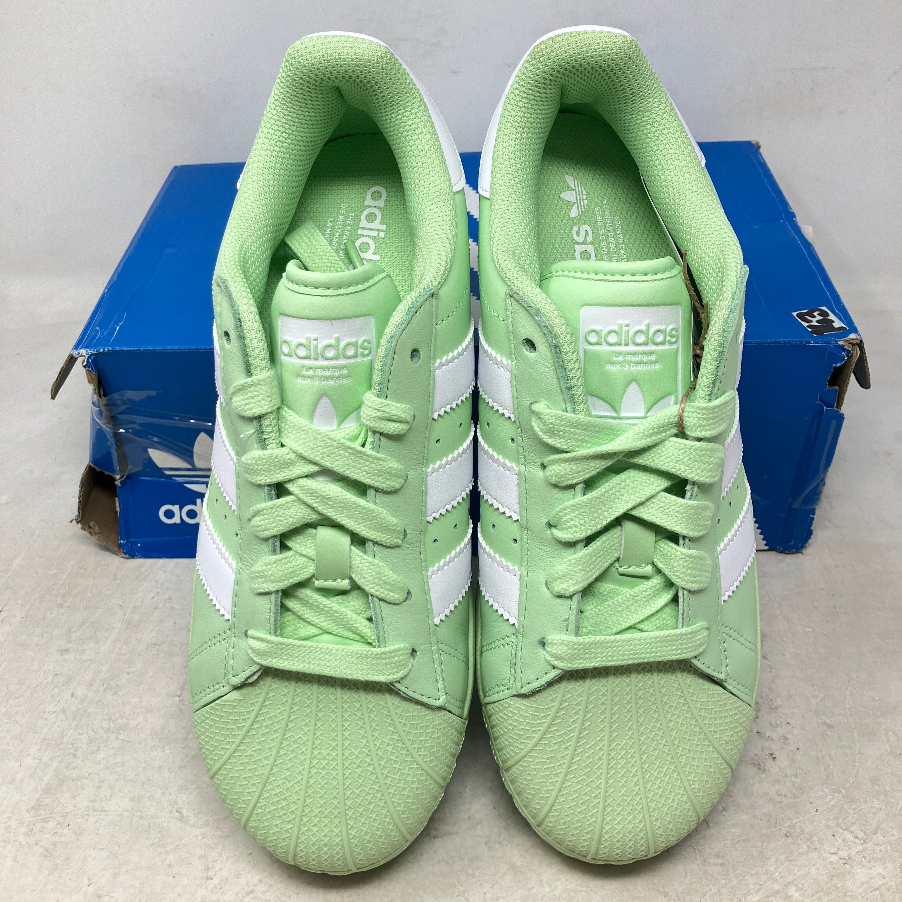 adidas Superstar XLG Semi Green Spark Cloud White (Women's)