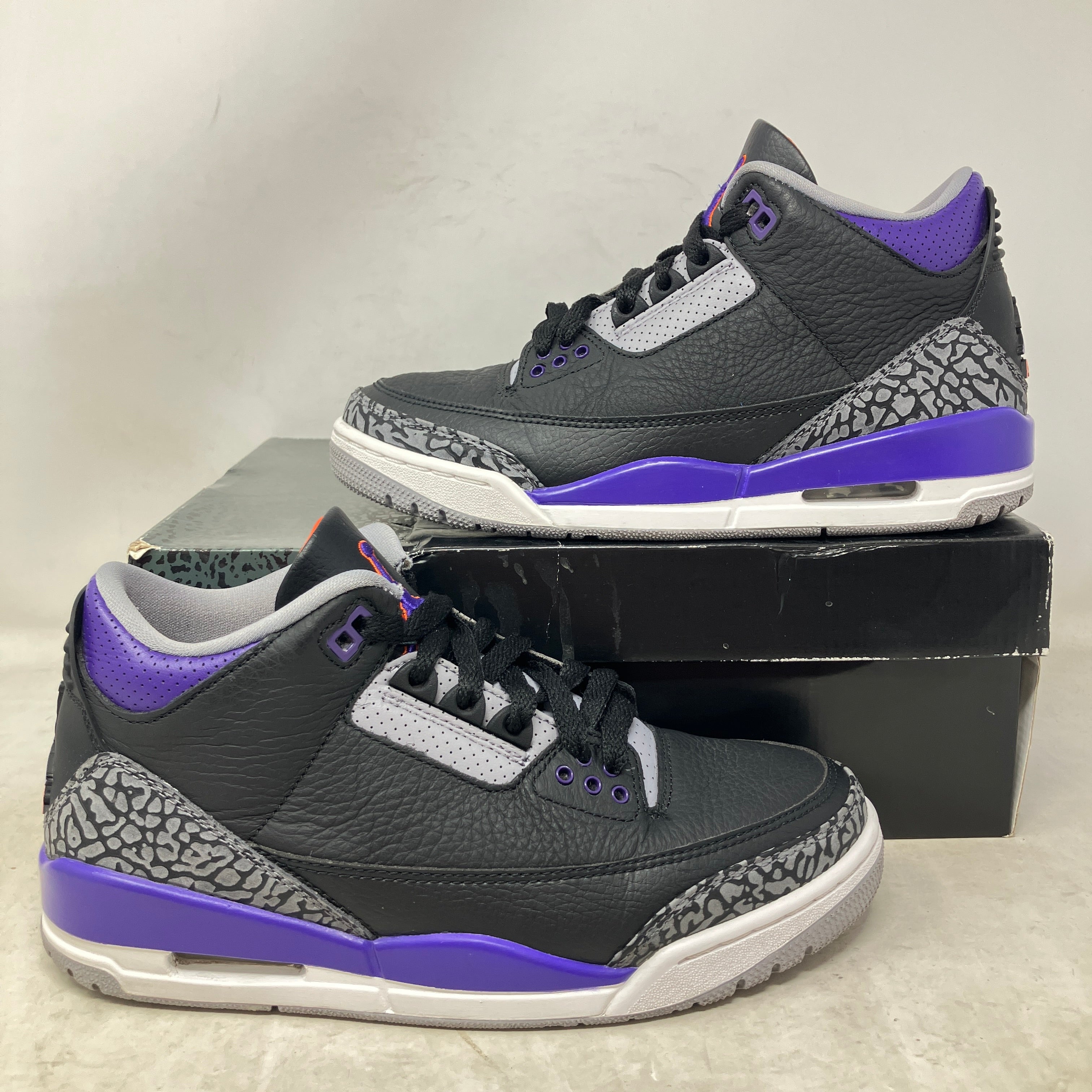 Jordan 3 Retro Black Court Purple