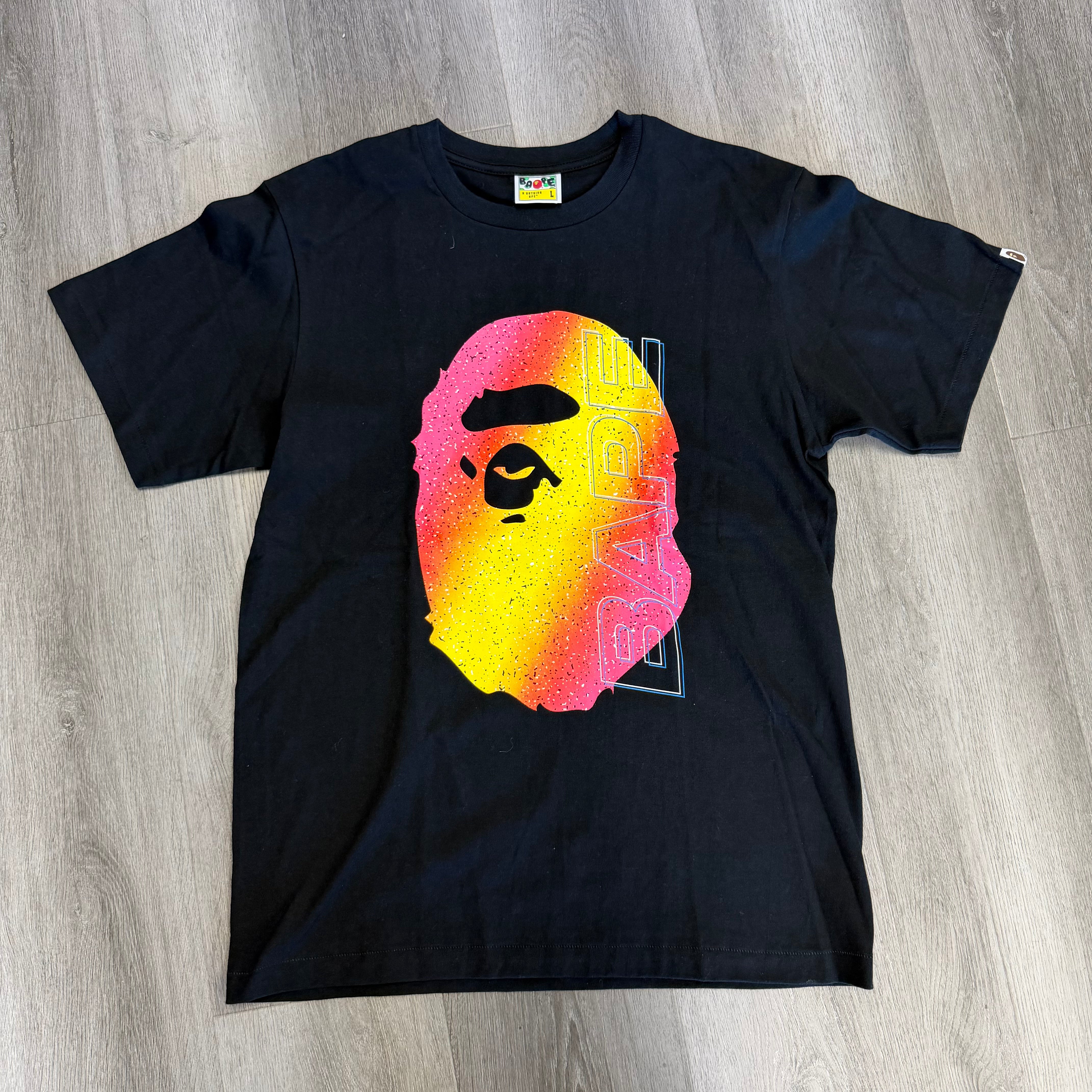 BAPE Electro Neon Ape Head T-Shirt Black