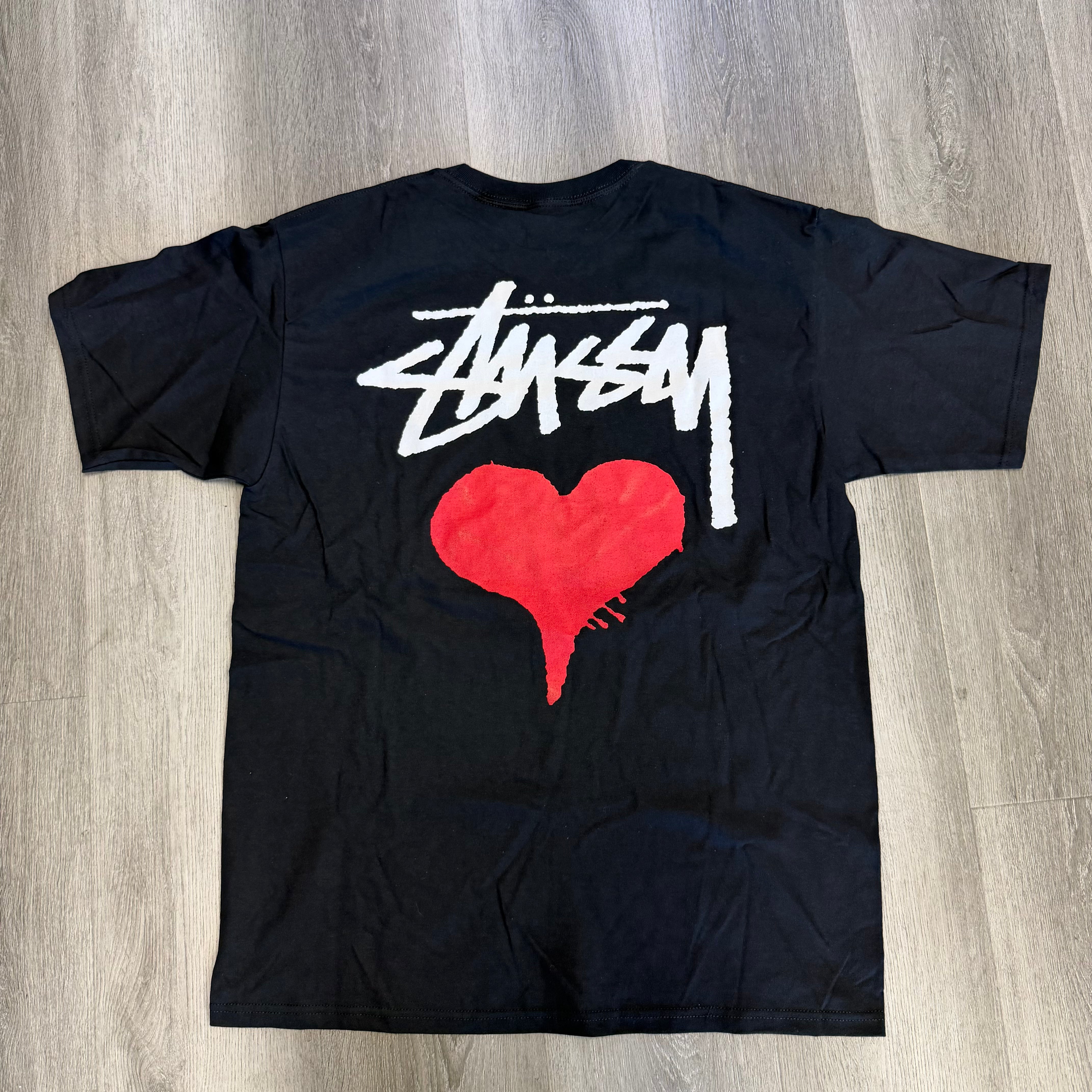Stussy Stock Heart Tee Black