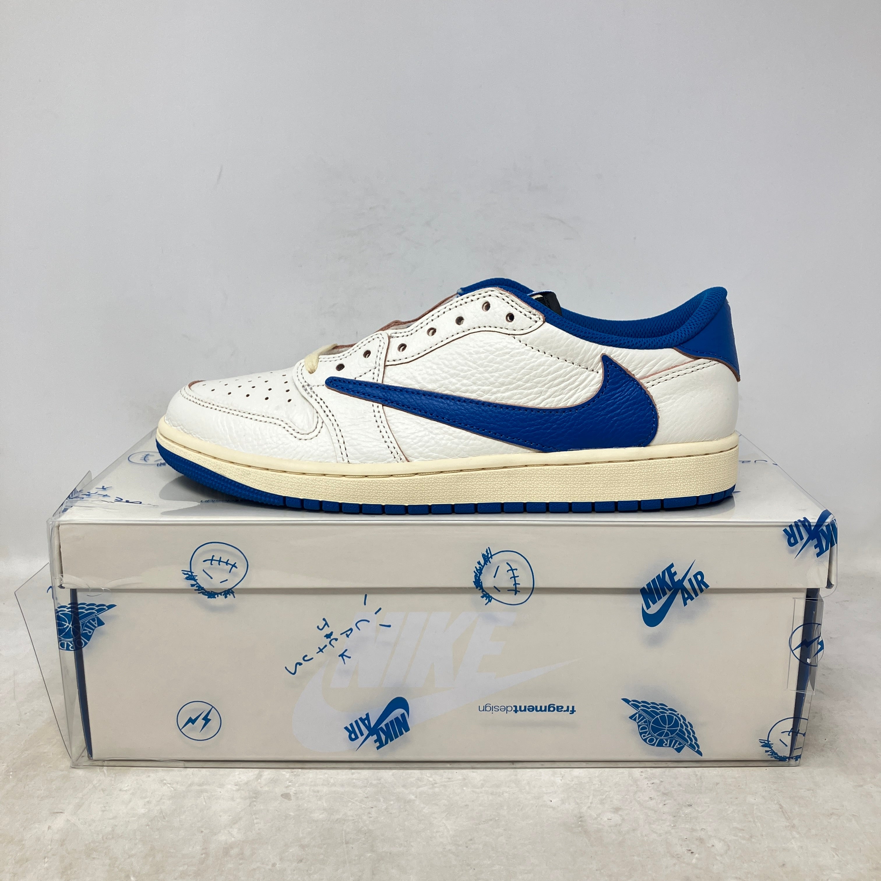 Jordan 1 Retro Low OG SP Fragment x Travis Scott Sail Military Blue