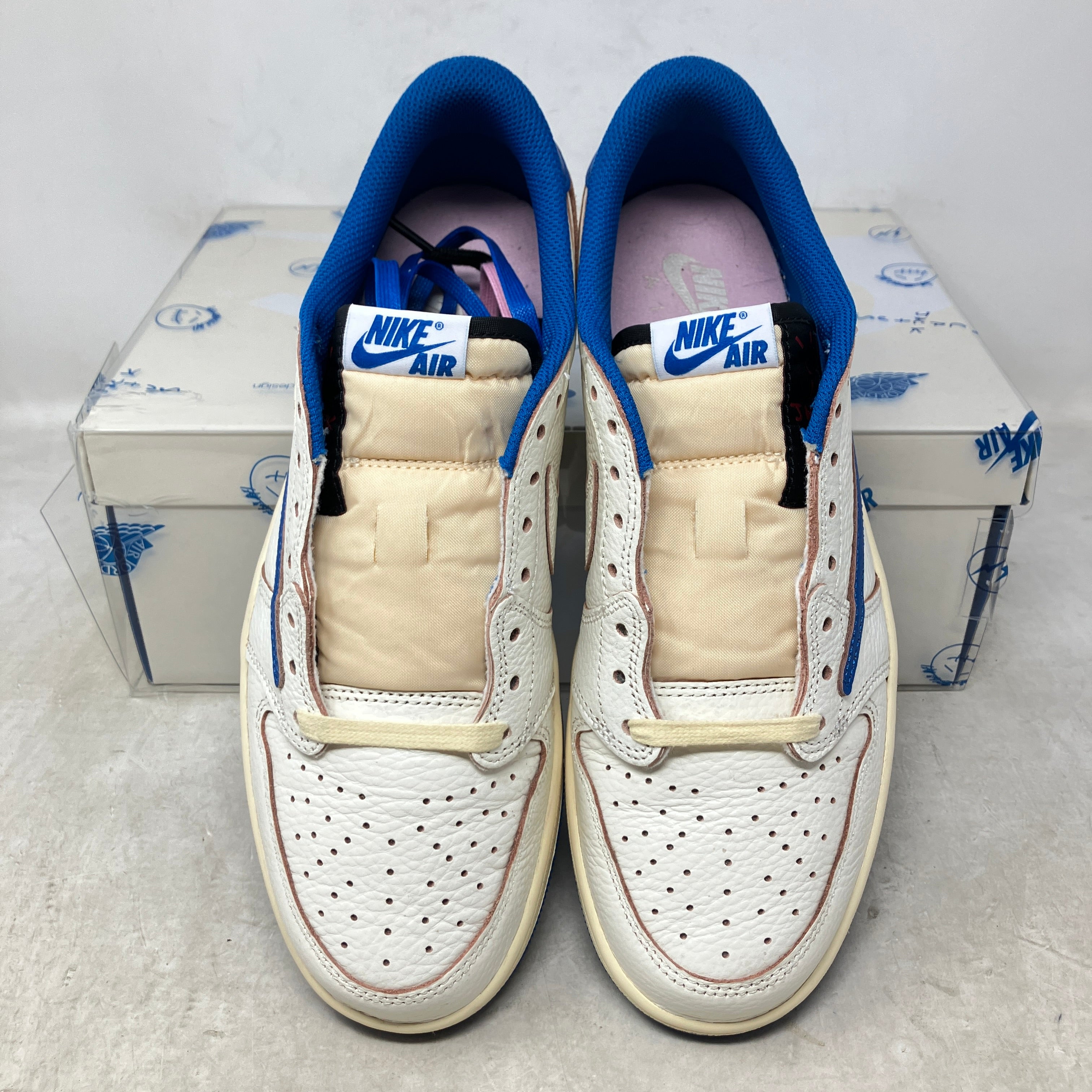 Jordan 1 Retro Low OG SP Fragment x Travis Scott Sail Military Blue