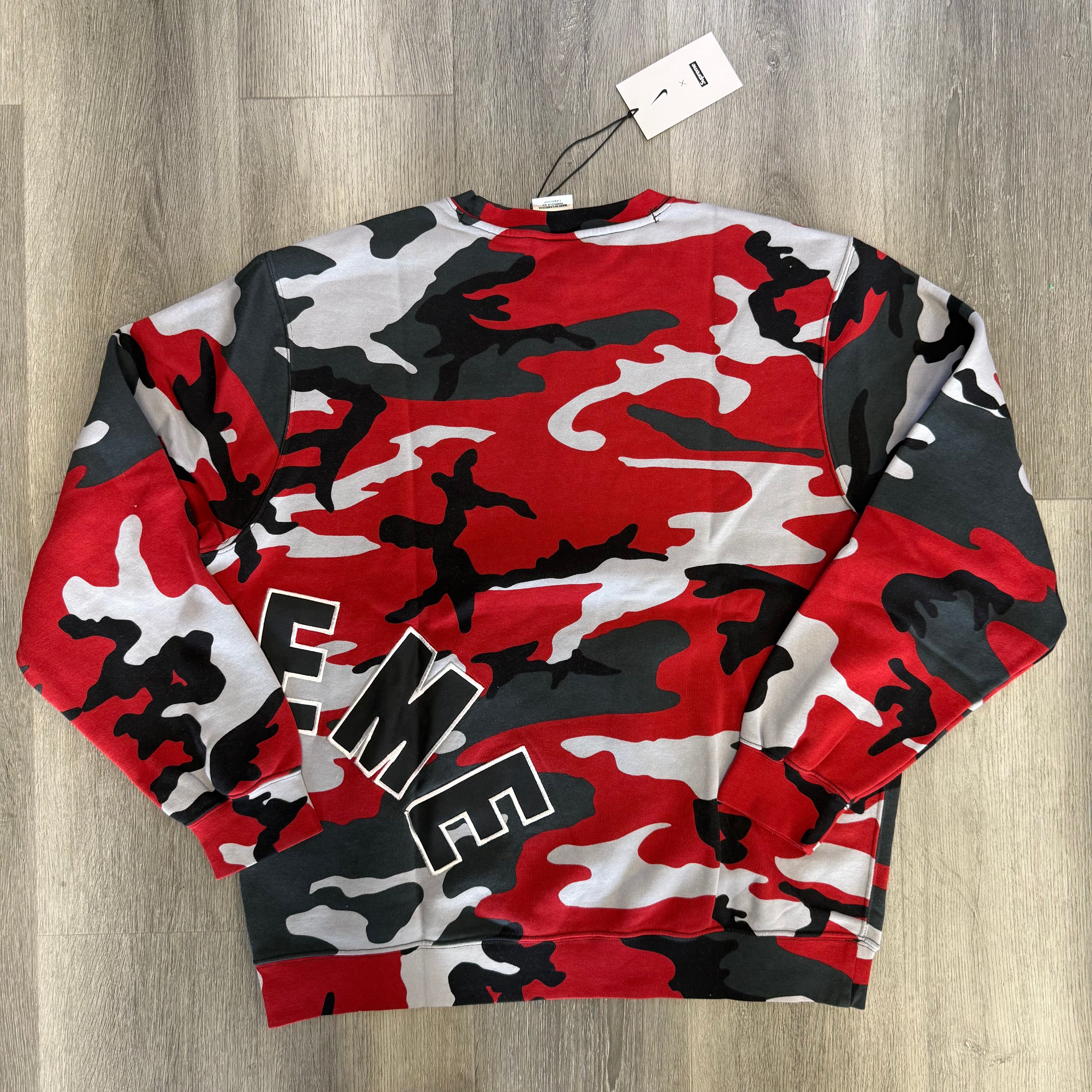 Supreme Nike Arc Crewneck Red Camo