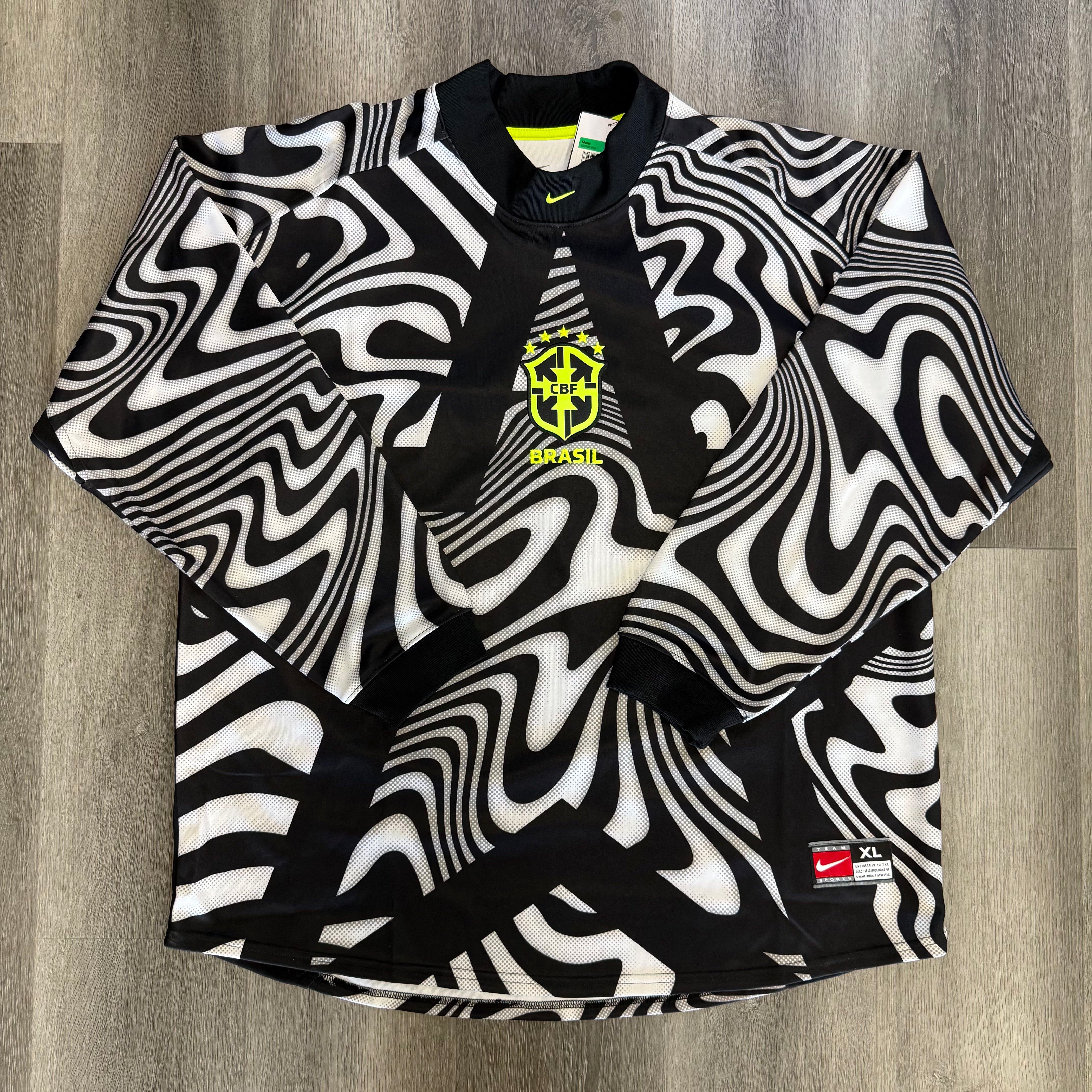 Nike Brazil Authentic Goalkeeper Jersey Black Volt