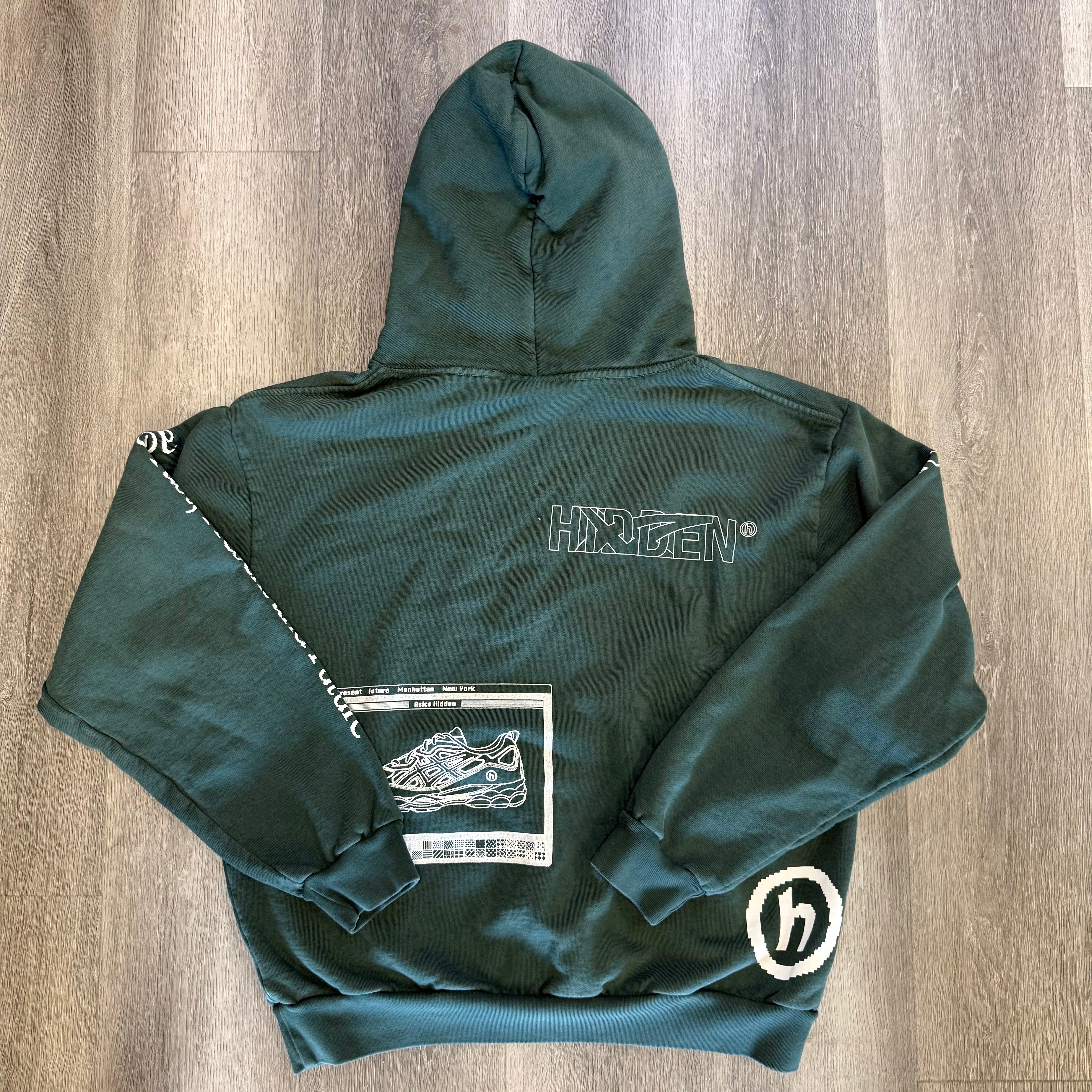 Hidden NY Asics Green Hoodie