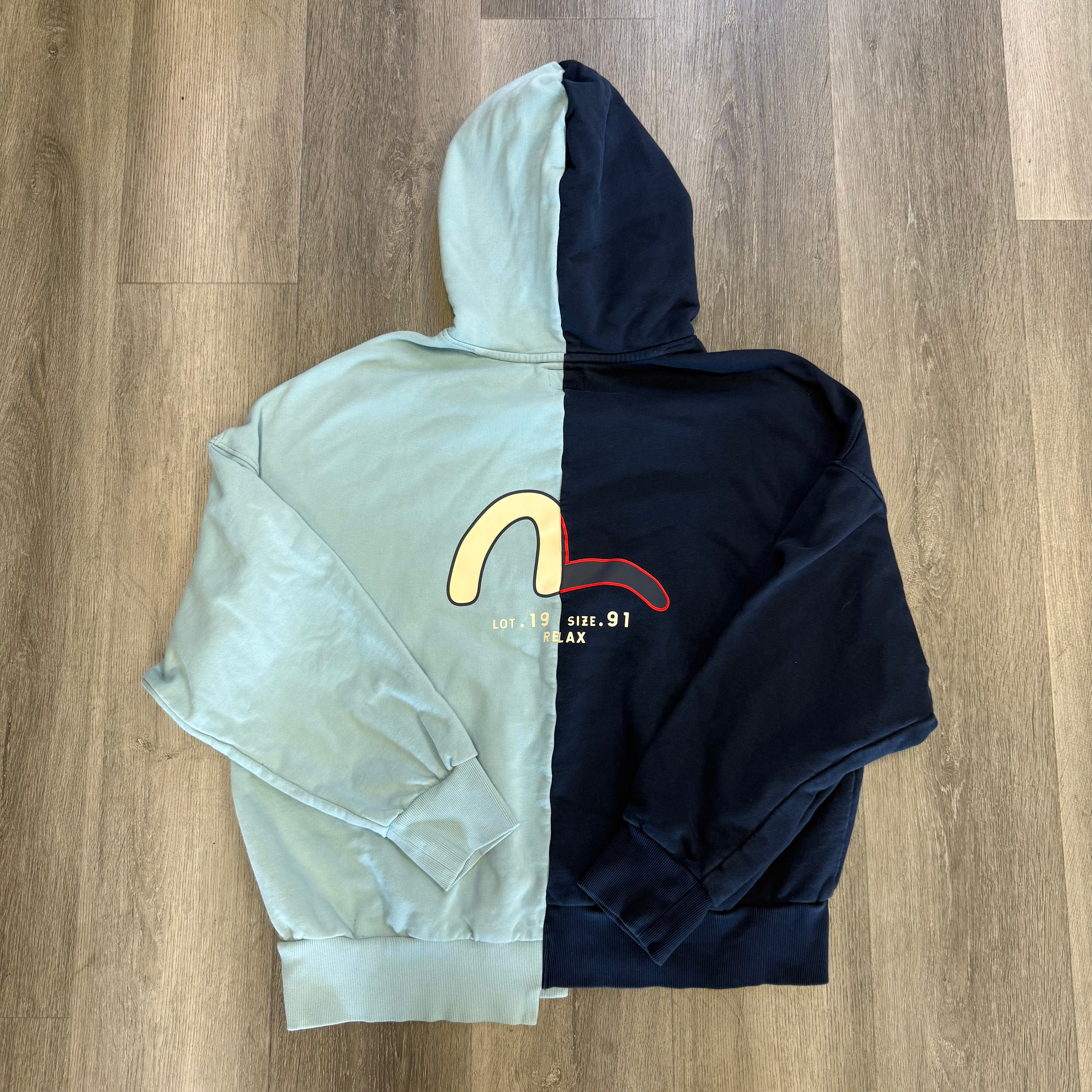 Evisu Split Navy Blue Hoodie