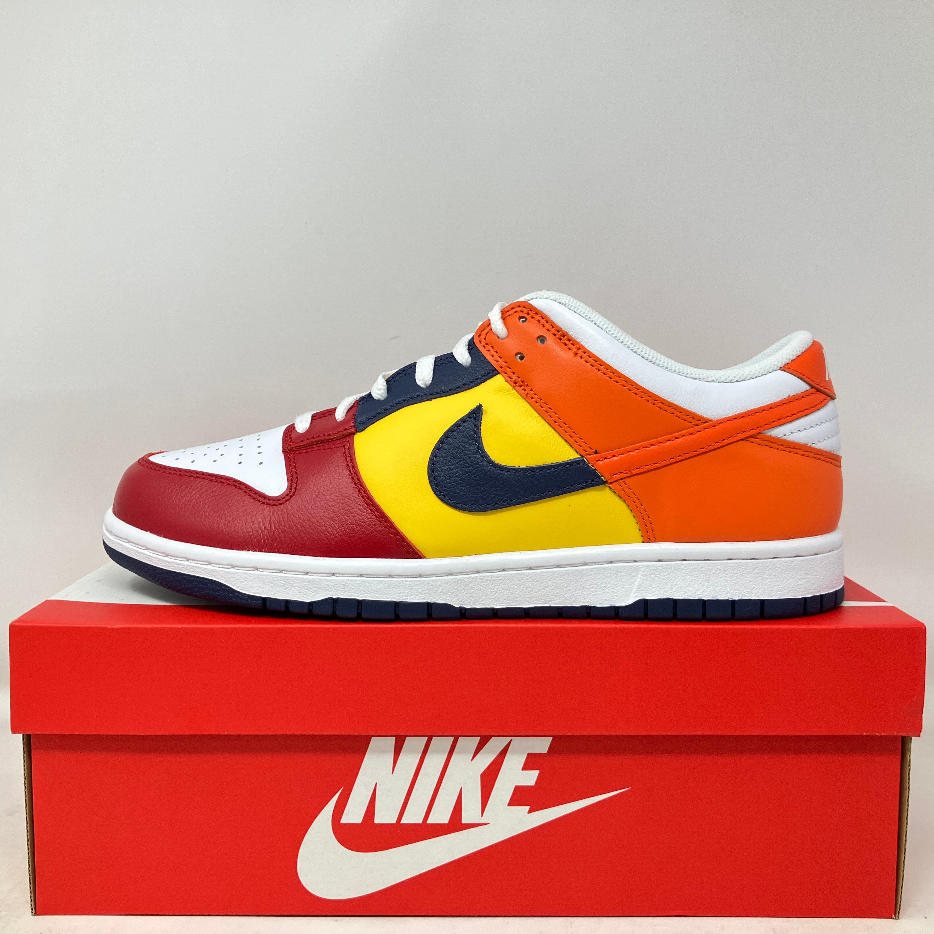 Nike Dunk Low QS CO.JP What The 2024 colorful sneaker on red Nike box