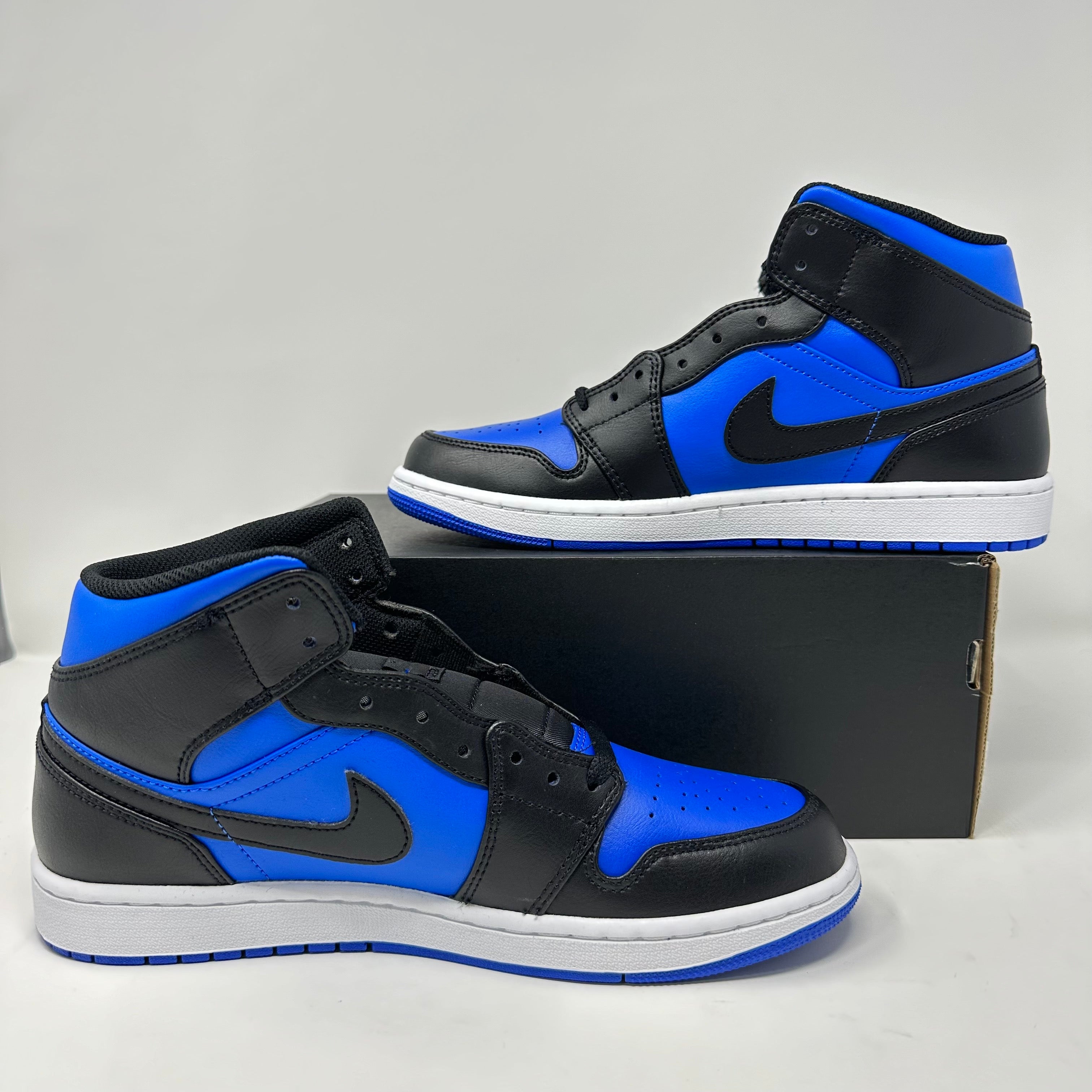 Jordan 1 Mid Black Royal Blue