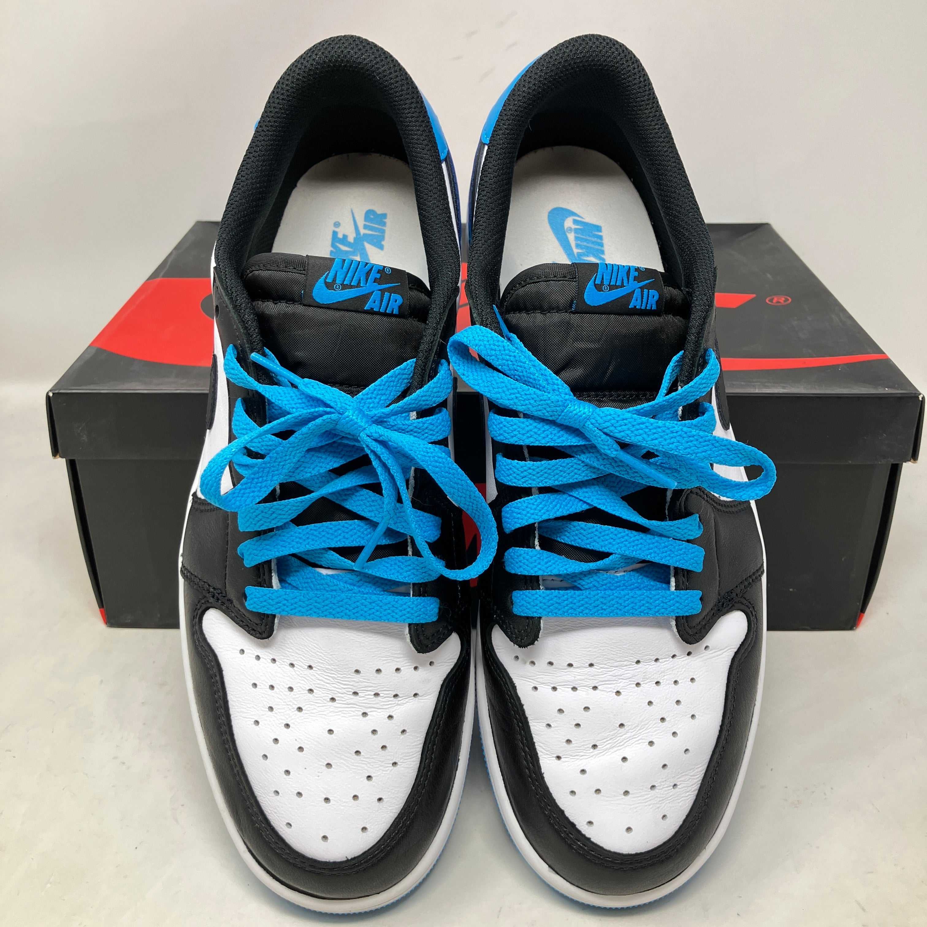 Jordan 1 Retro Low OG Black Dark Powder Blue