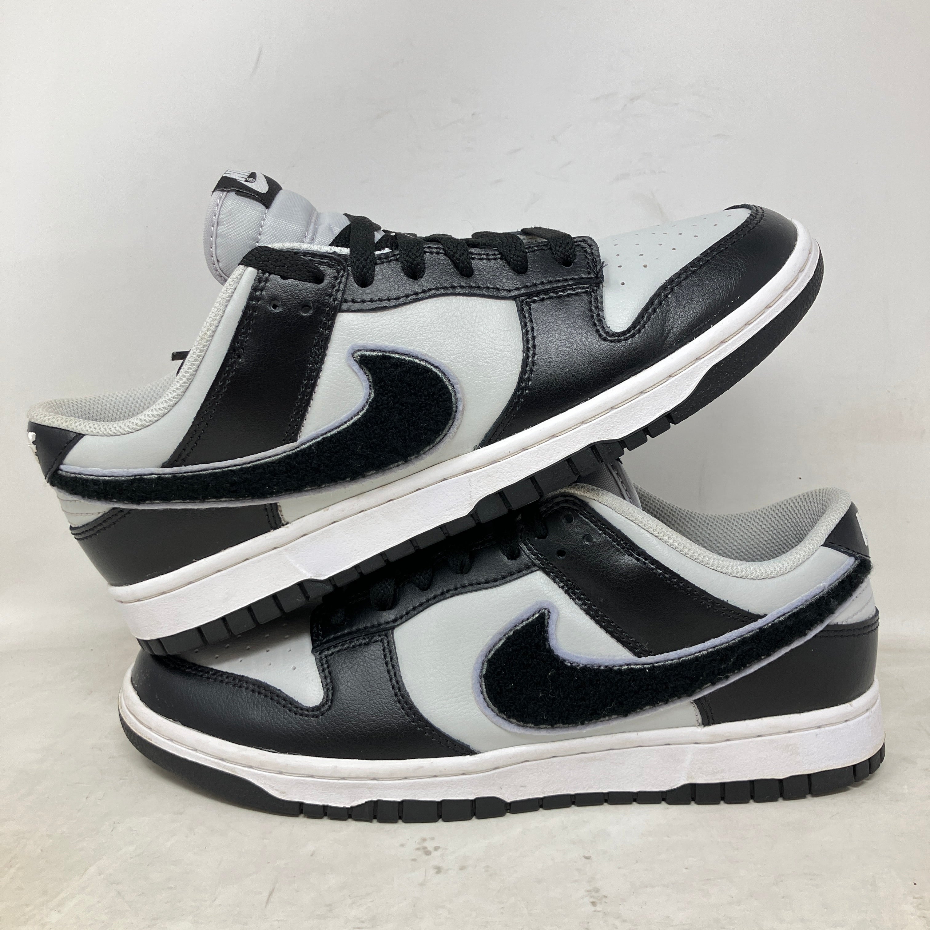 Nike Dunk Low Chenille Swoosh Black Grey